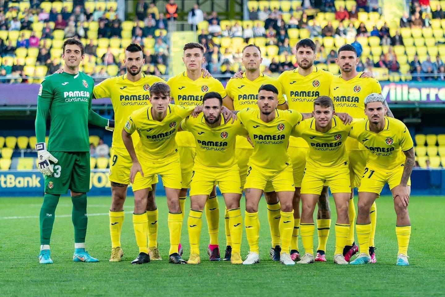 Once del Villarreal B en un partido de esta temporada. Foto: @CanteraGrogueta