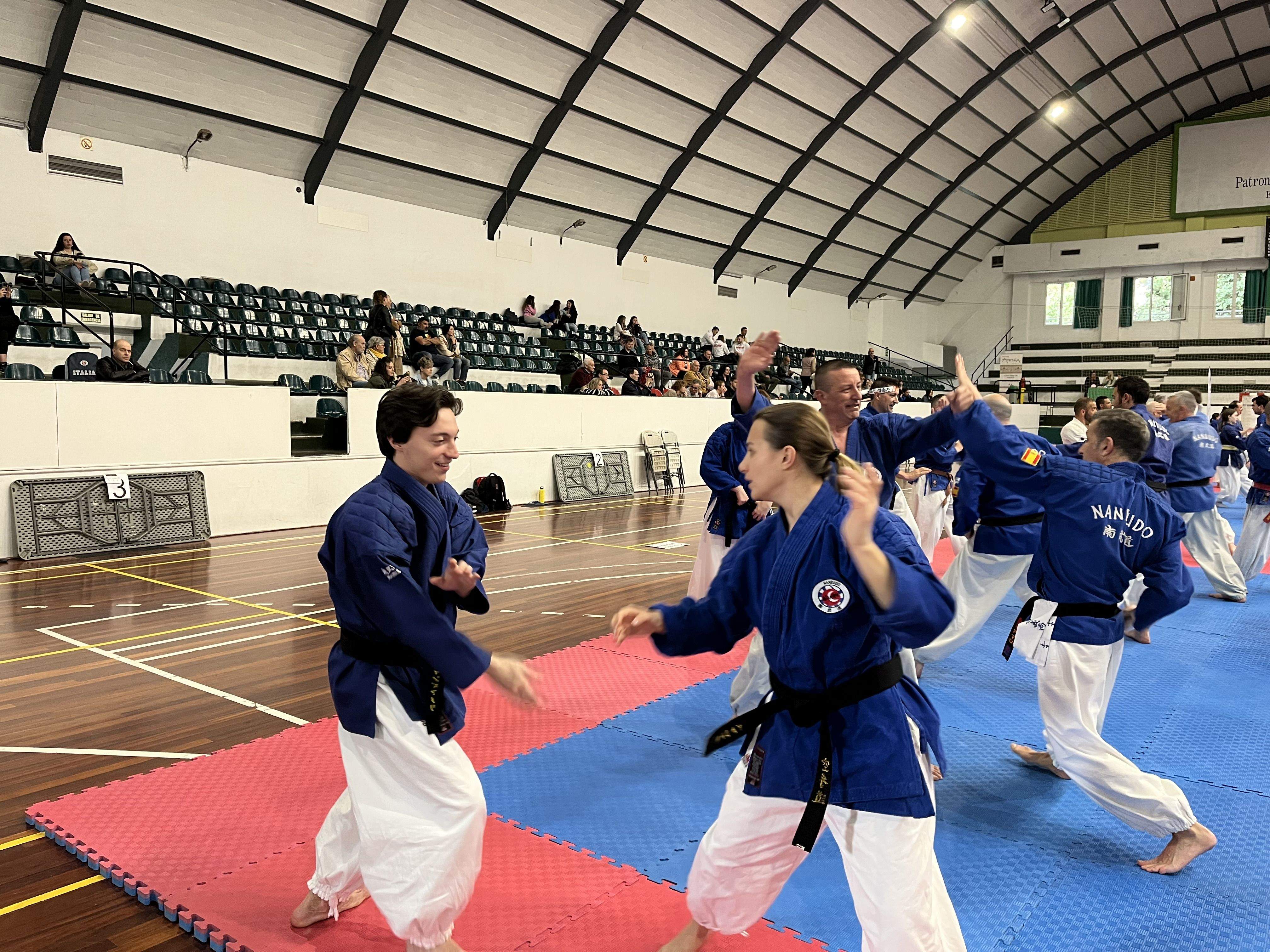 Alrededor de 200 nanbudokas se dan cita en el Pabellón del Parque de Huesca. Foto: A. Mora