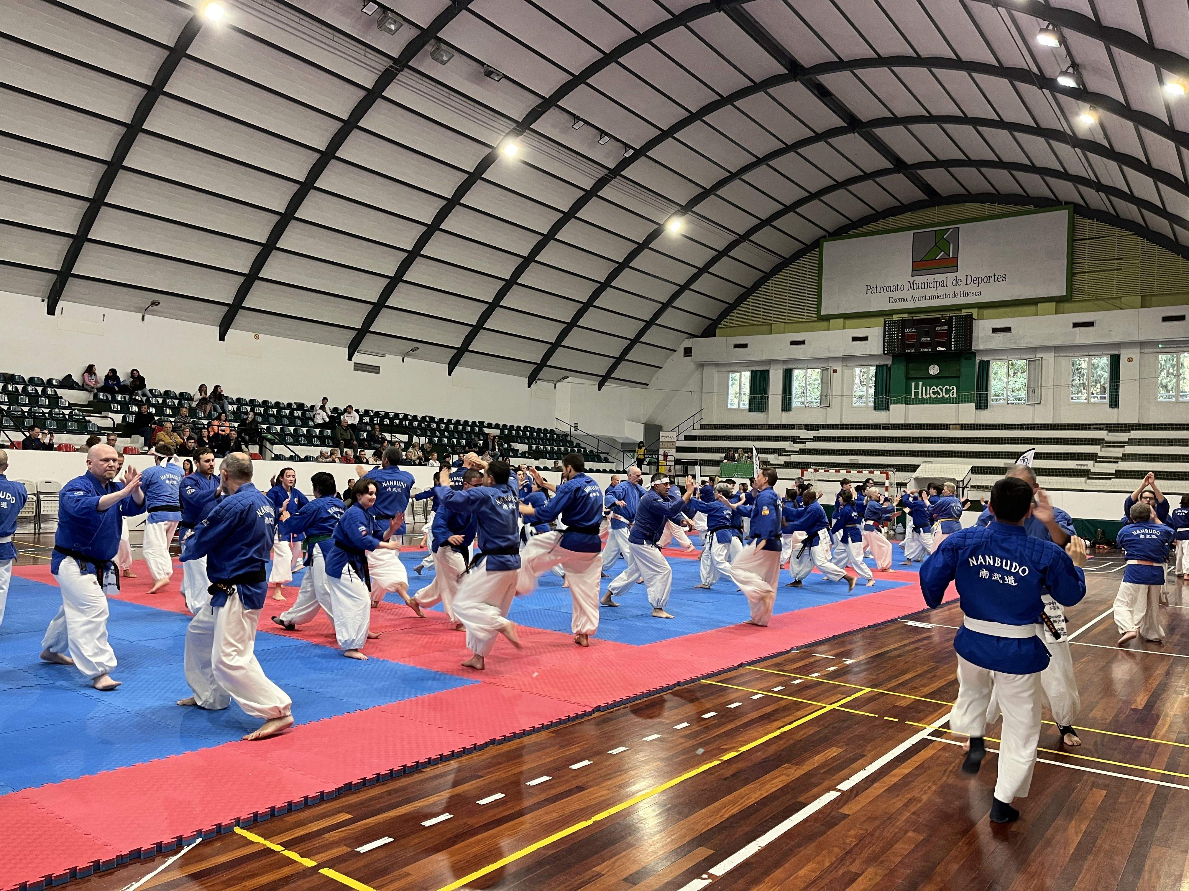 Alrededor de 200 nanbudokas se dan cita en el Pabellón del Parque de Huesca. Foto: A. Mora