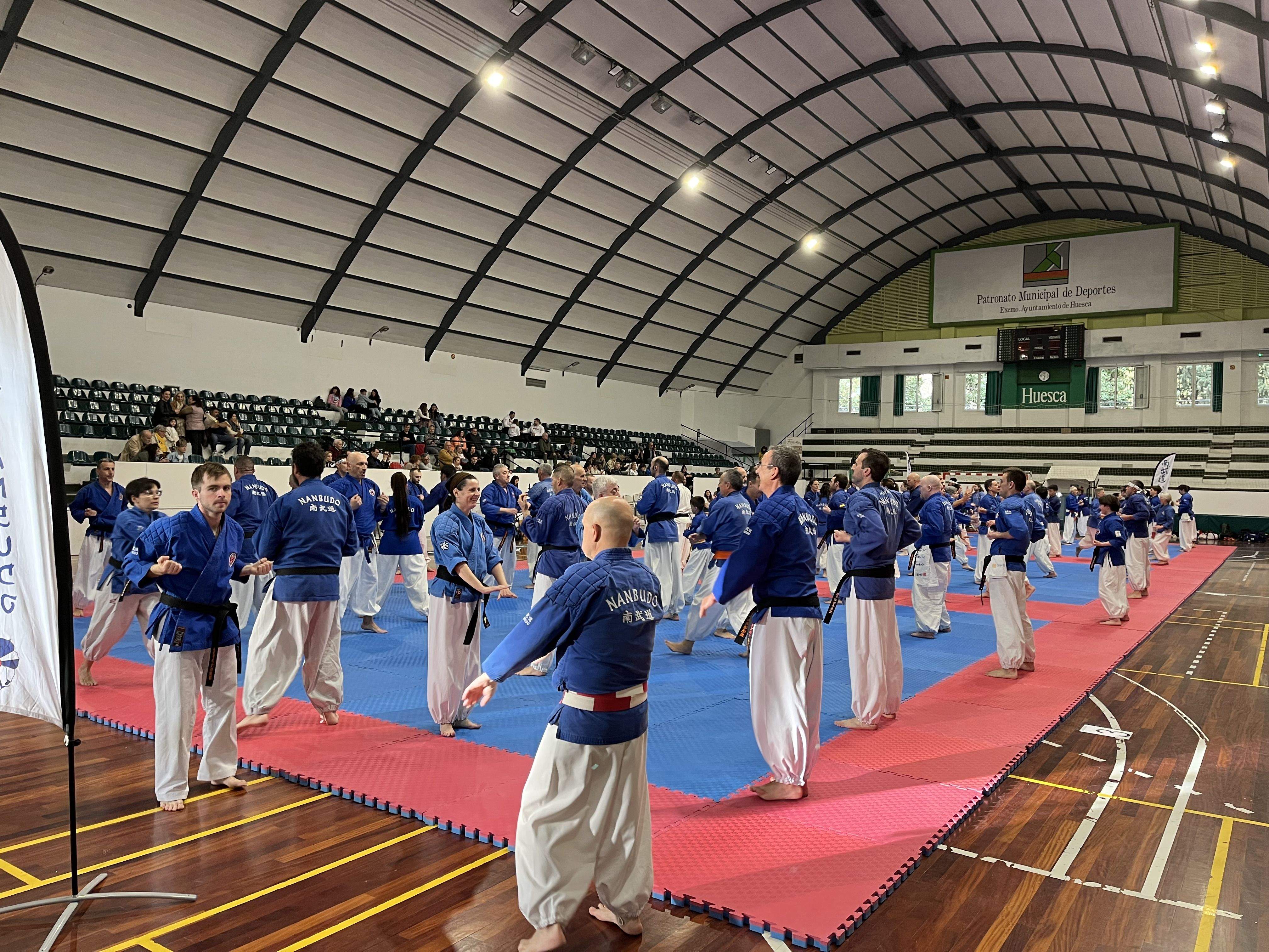 Alrededor de 200 nanbudokas se dan cita en el Pabellón del Parque de Huesca. Foto: A. Mora