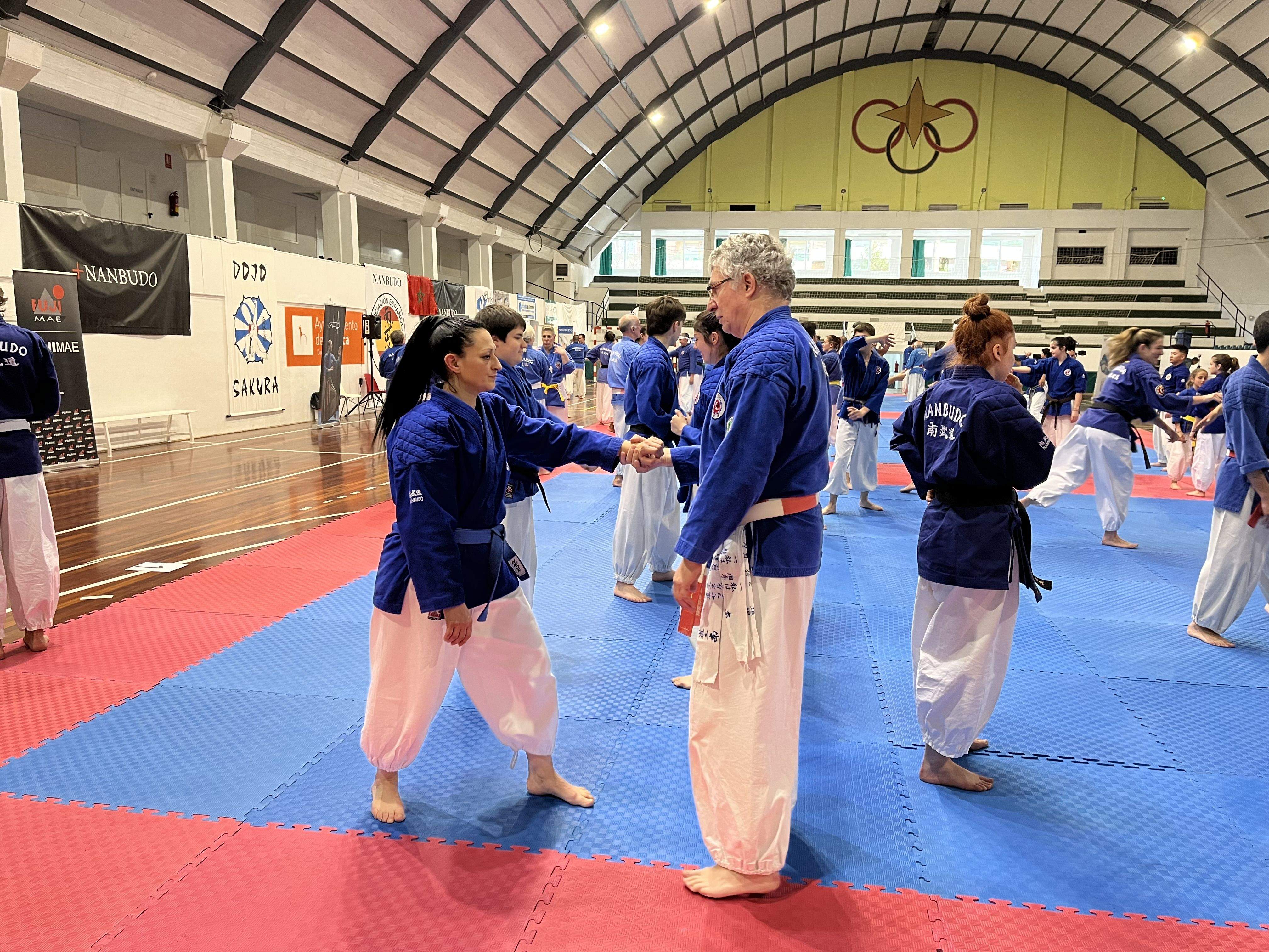 Alrededor de 200 nanbudokas se dan cita en el Pabellón del Parque de Huesca. Foto: A. Mora