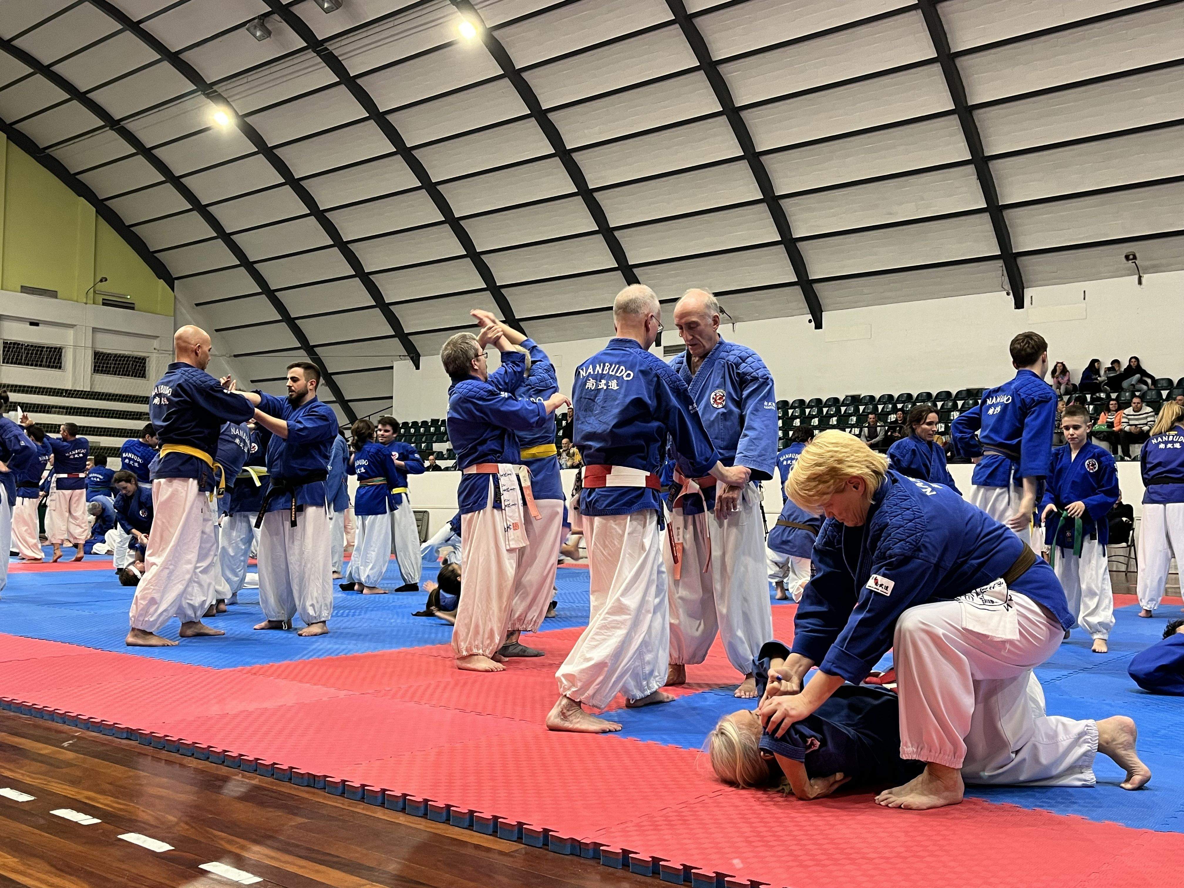 Alrededor de 200 nanbudokas se dan cita en el Pabellón del Parque de Huesca. Foto: A. Mora