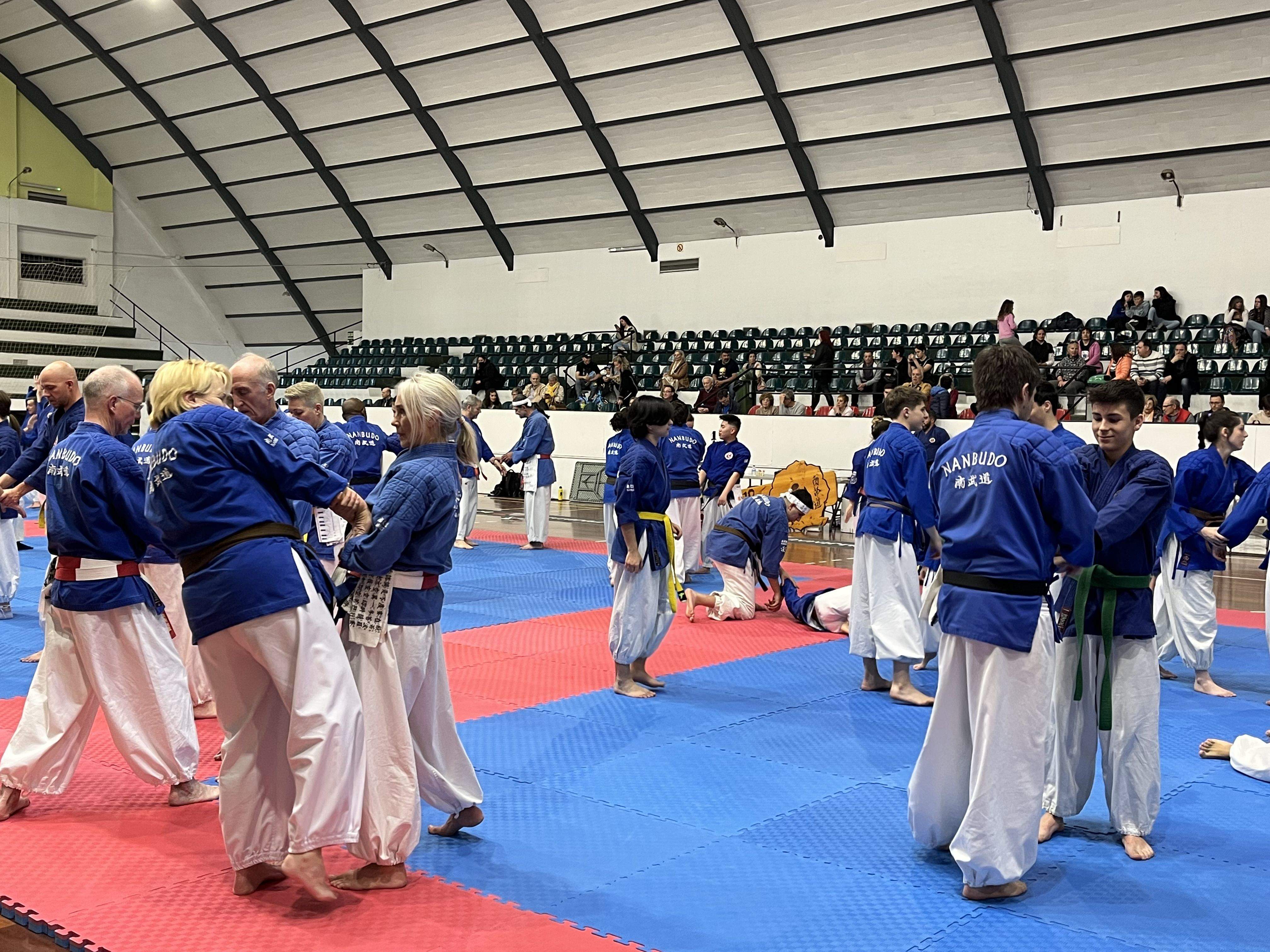 Alrededor de 200 nanbudokas se dan cita en el Pabellón del Parque de Huesca. Foto: A. Mora