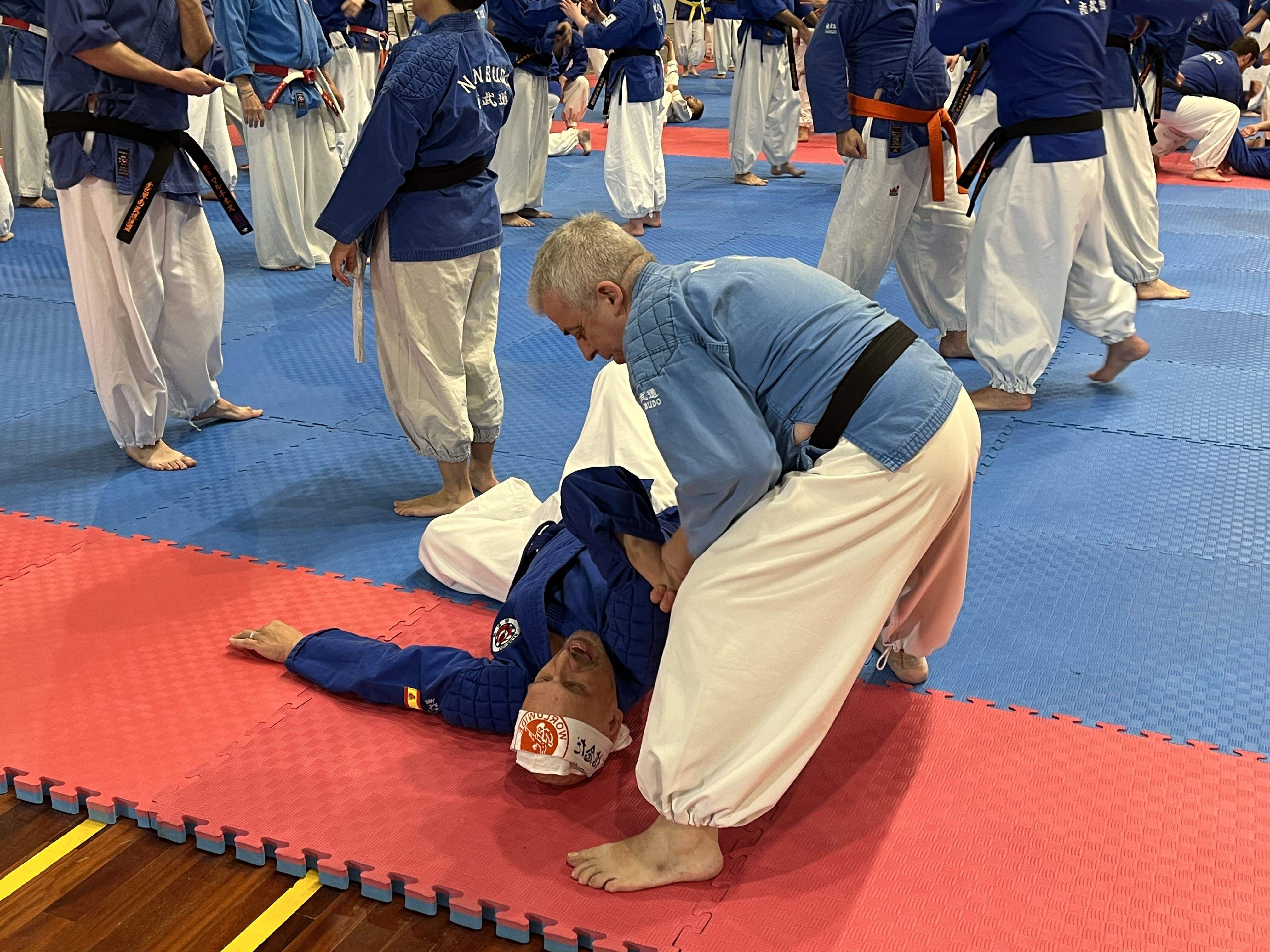 Alrededor de 200 nanbudokas se dan cita en el Pabellón del Parque de Huesca. Foto: A. Mora
