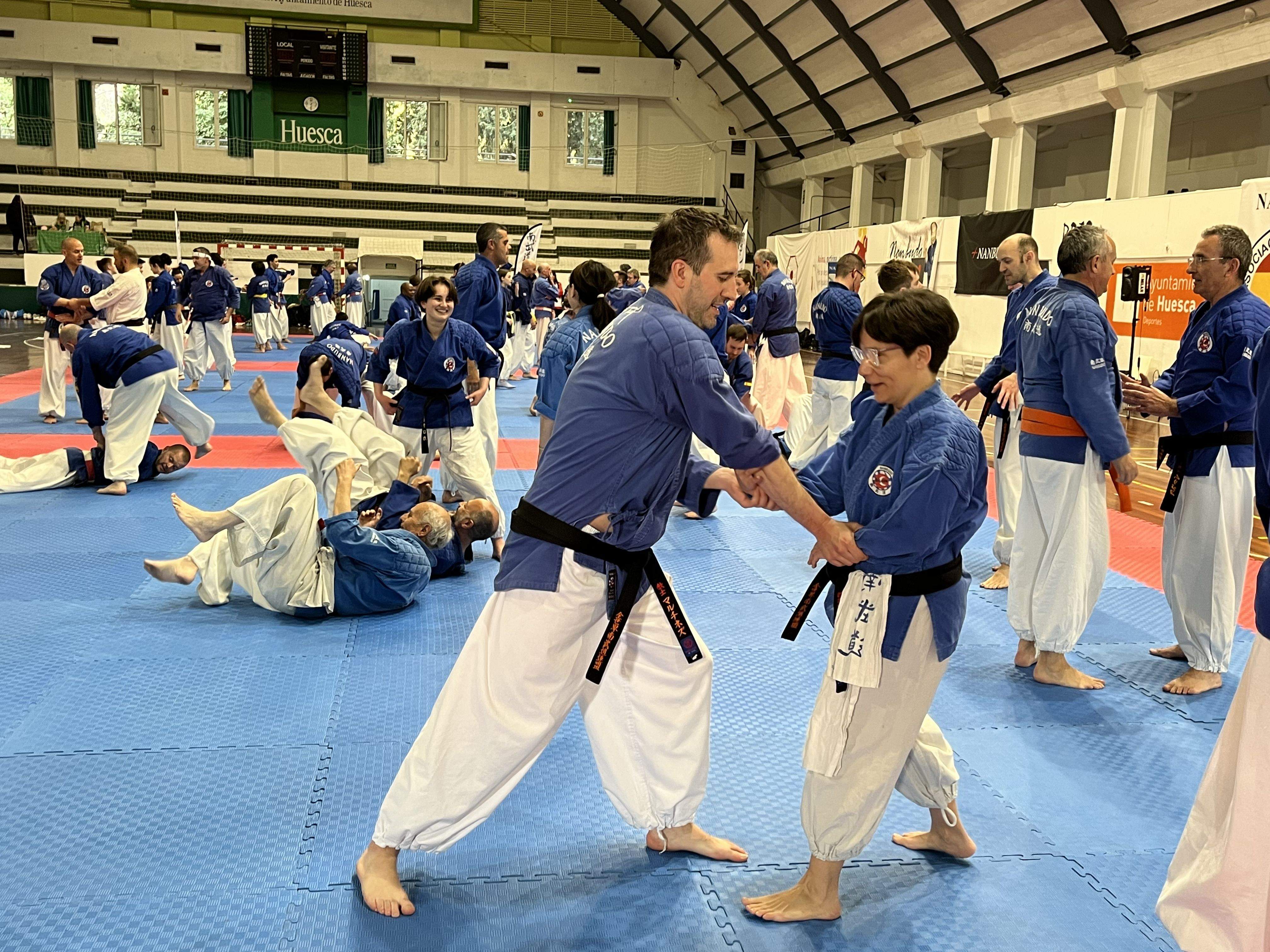 Alrededor de 200 nanbudokas se dan cita en el Pabellón del Parque de Huesca. Foto: A. Mora