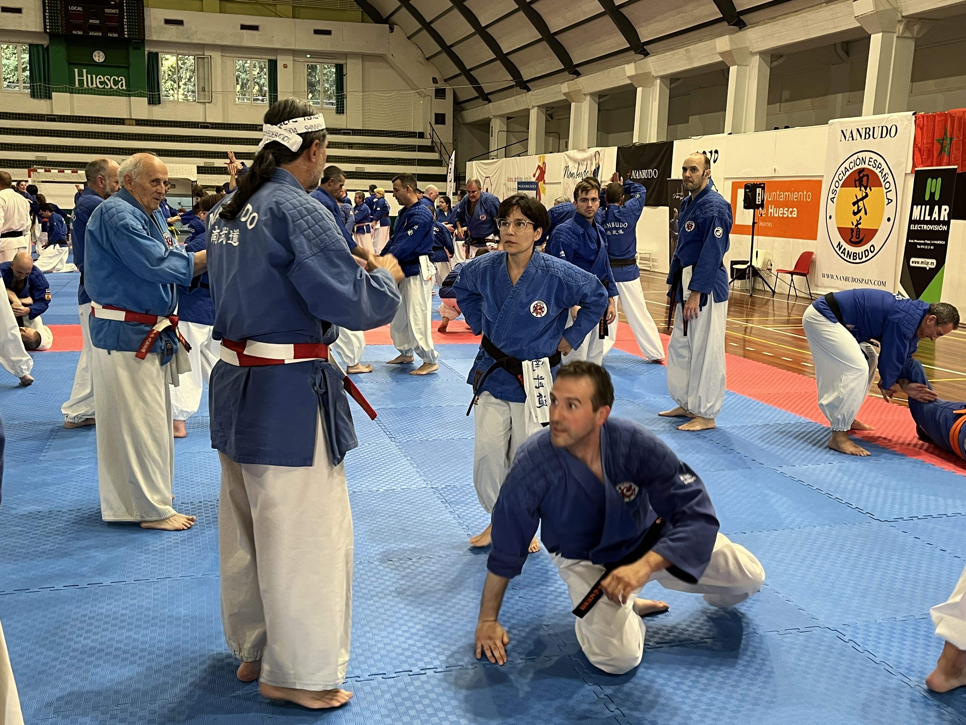 Alrededor de 200 nanbudokas se dan cita en el Pabellón del Parque de Huesca. Foto: A. Mora