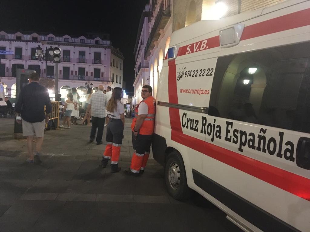 Una de las ambulancias de Cruz Roja