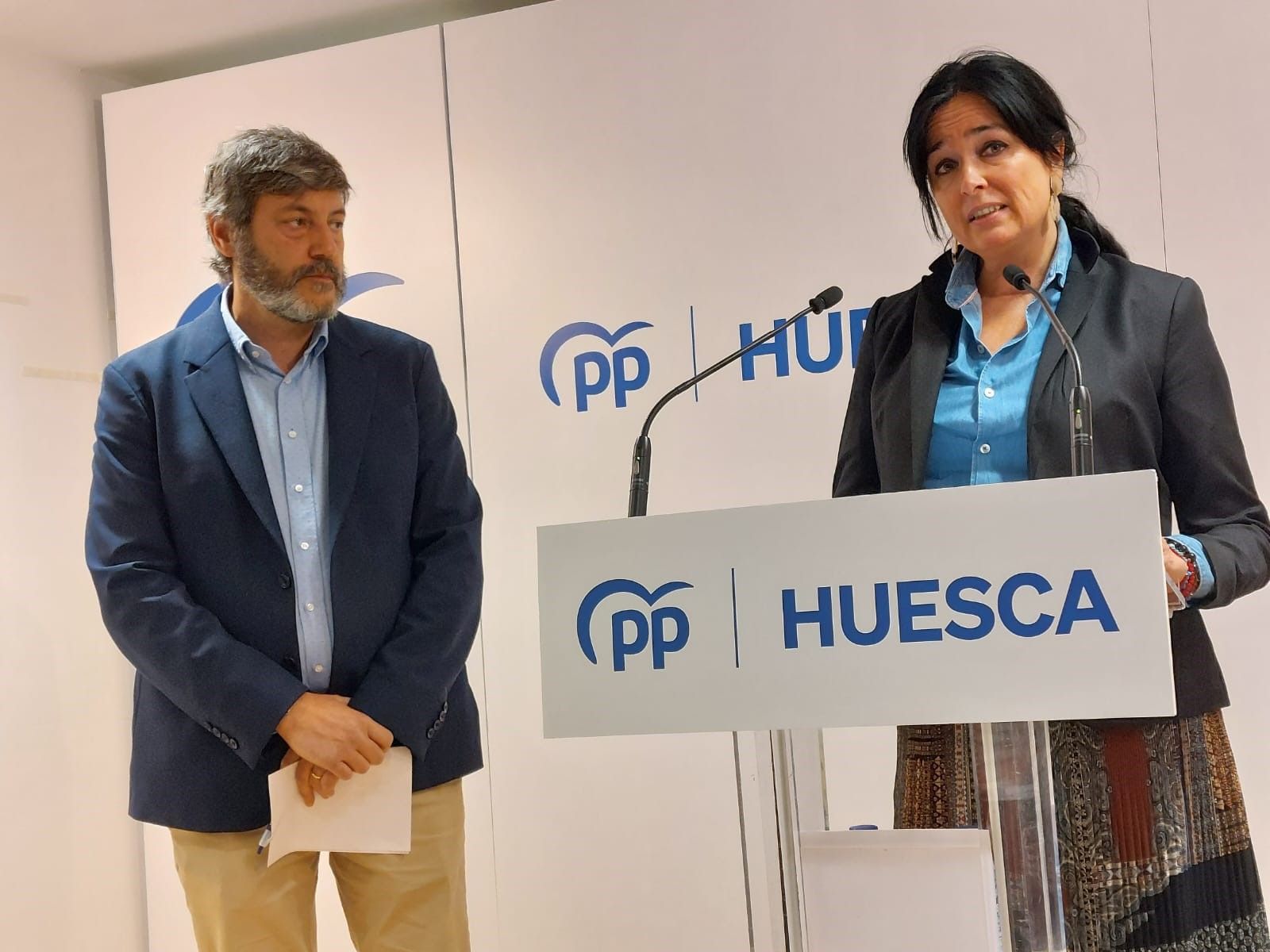 Gerardo Oliván y Lorena Orduna, presidente y candidata a la Alcaldía por el PP