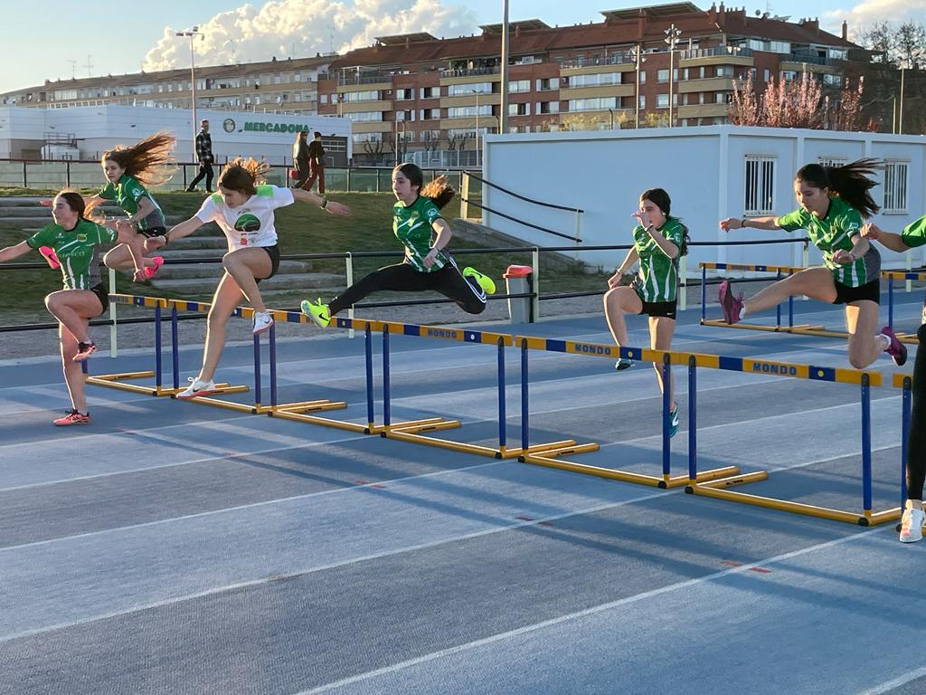 Imagen de una prueba de vallas en la quinta jornada.