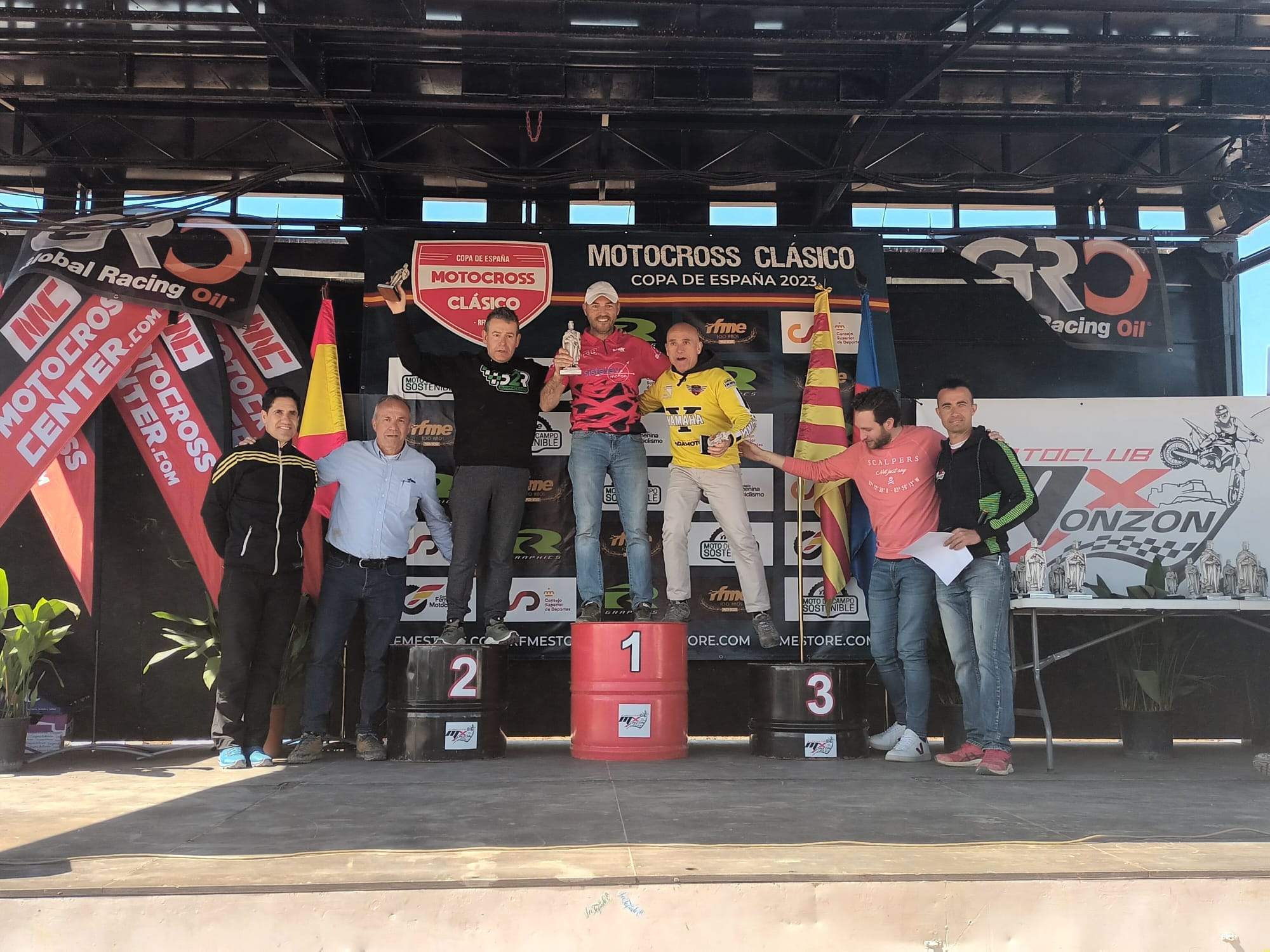 Podio de la Copa de España MX Clásico de Monzón