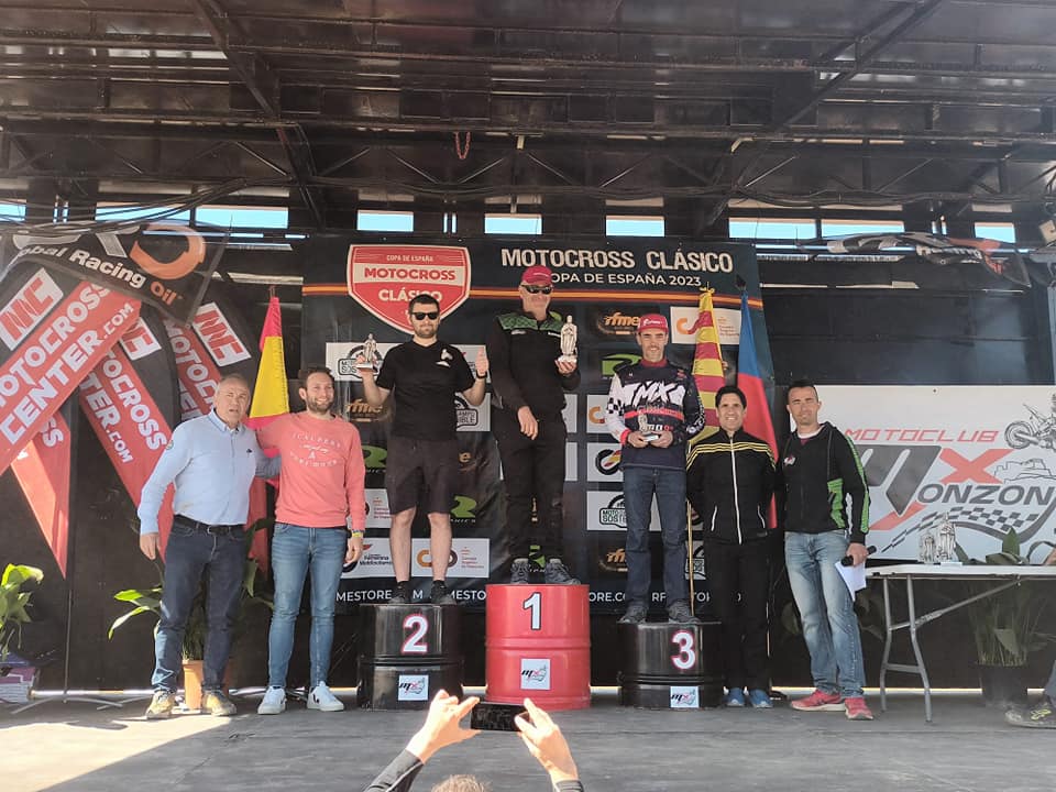 Podio de la Copa de España MX Clásico de Monzón