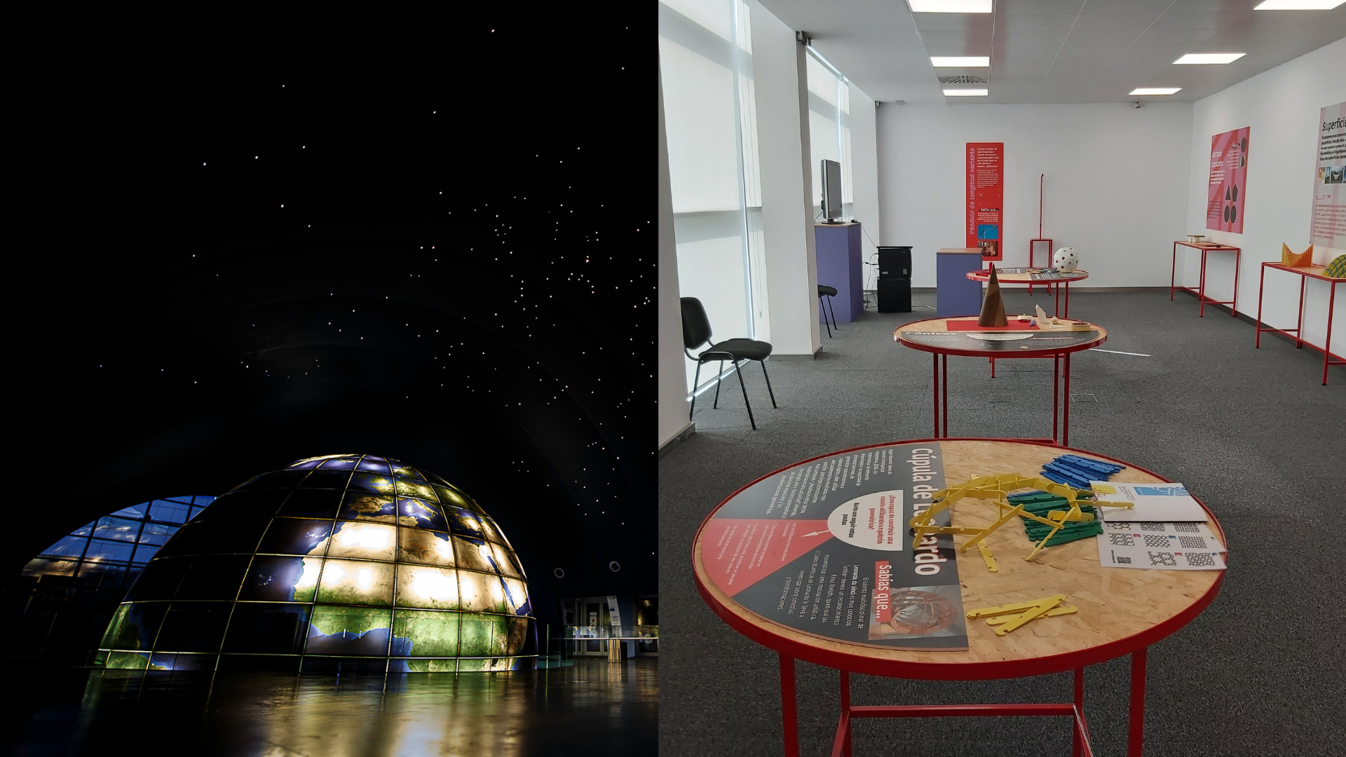 Imágenes del Planetario y del Museo de Matemáticas en el Parque Tecnológico Walqa. Imágenes del Planetario y del Museo de Matemáticas en el Parque Tecnológico Walqa.