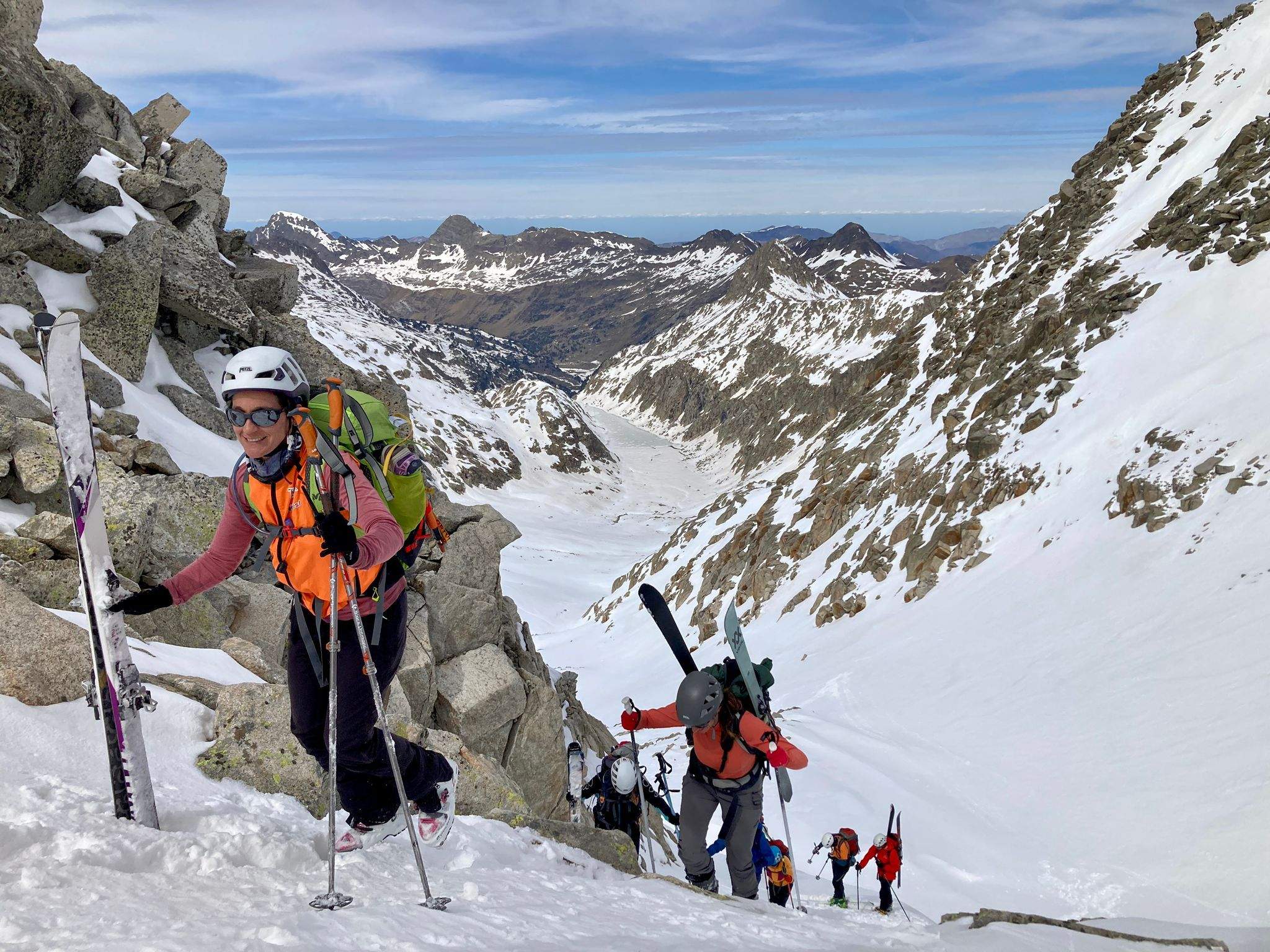 Paso del collado de Salenques. Foto Peña Guara