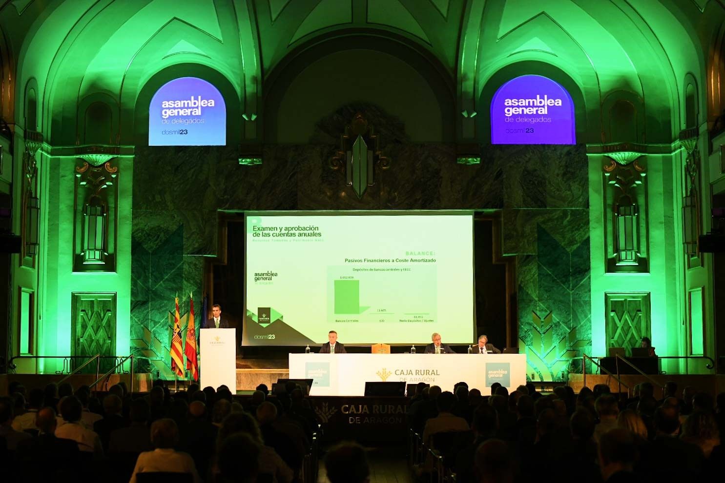 Luis Ignacio Lucas se dirige a la Asamblea General de Caja Rural de Aragón para explicar los resultados