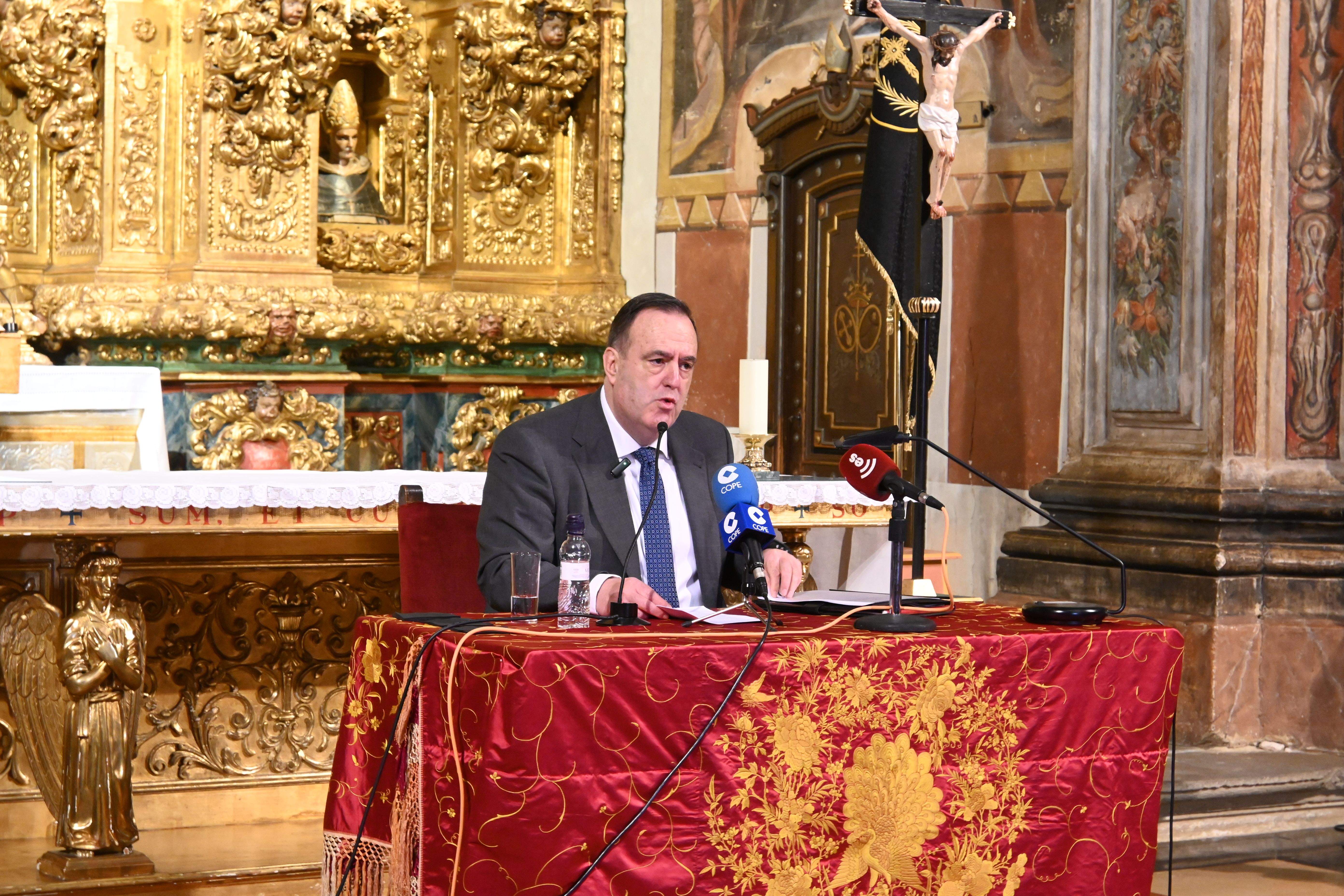 Javier García Antón, pregonero de la Semana Santa en la ciudad de Huesca. Foto Carlos Jalle 