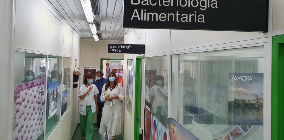 Sira Repollés ha conocido las instalaciones ubicada en el Servicio Provincial de Zaragoza. Foto Gobierno de Aragón