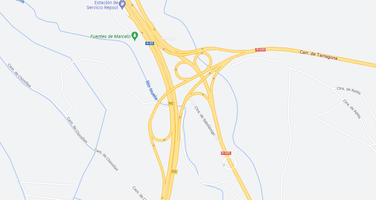 El incidente se ha producido en la variante de Huesca entre la N-240 y la A-23