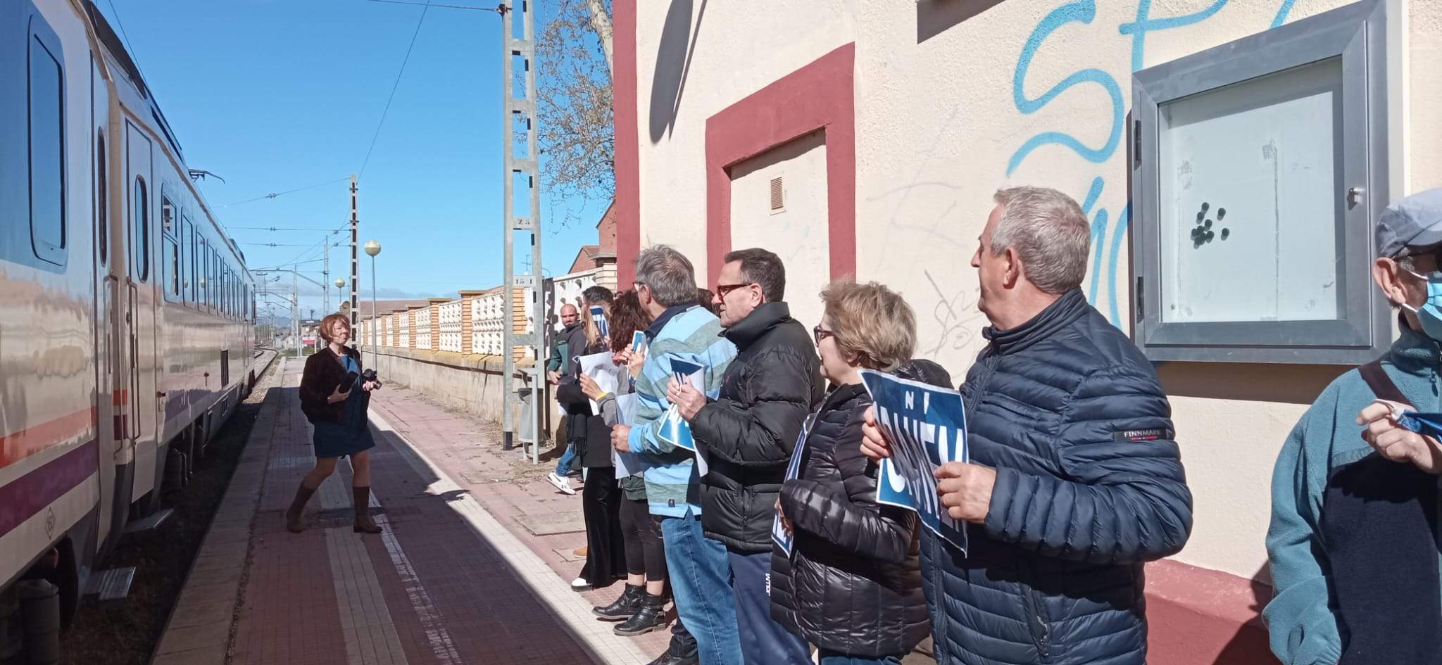 Concentración de Monegros no Pierdas Tu Tren en Grañén