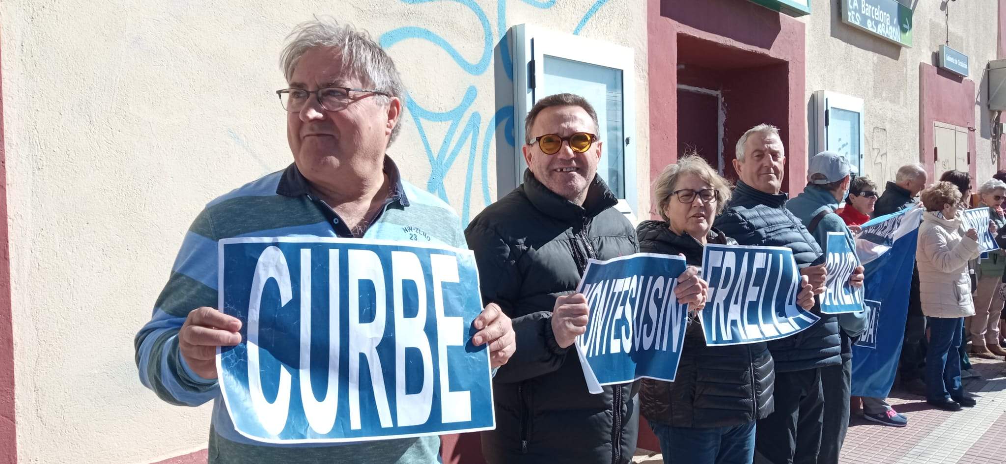 Concentración de Monegros no Pierdas Tu Tren en Grañén