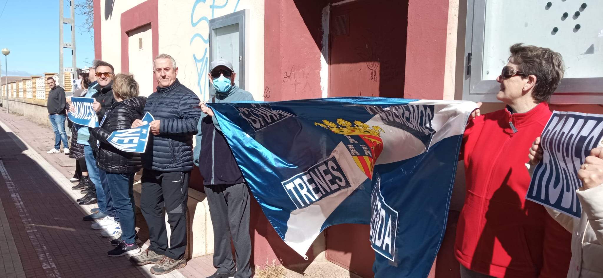 Concentración de Monegros no Pierdas Tu Tren en Grañén