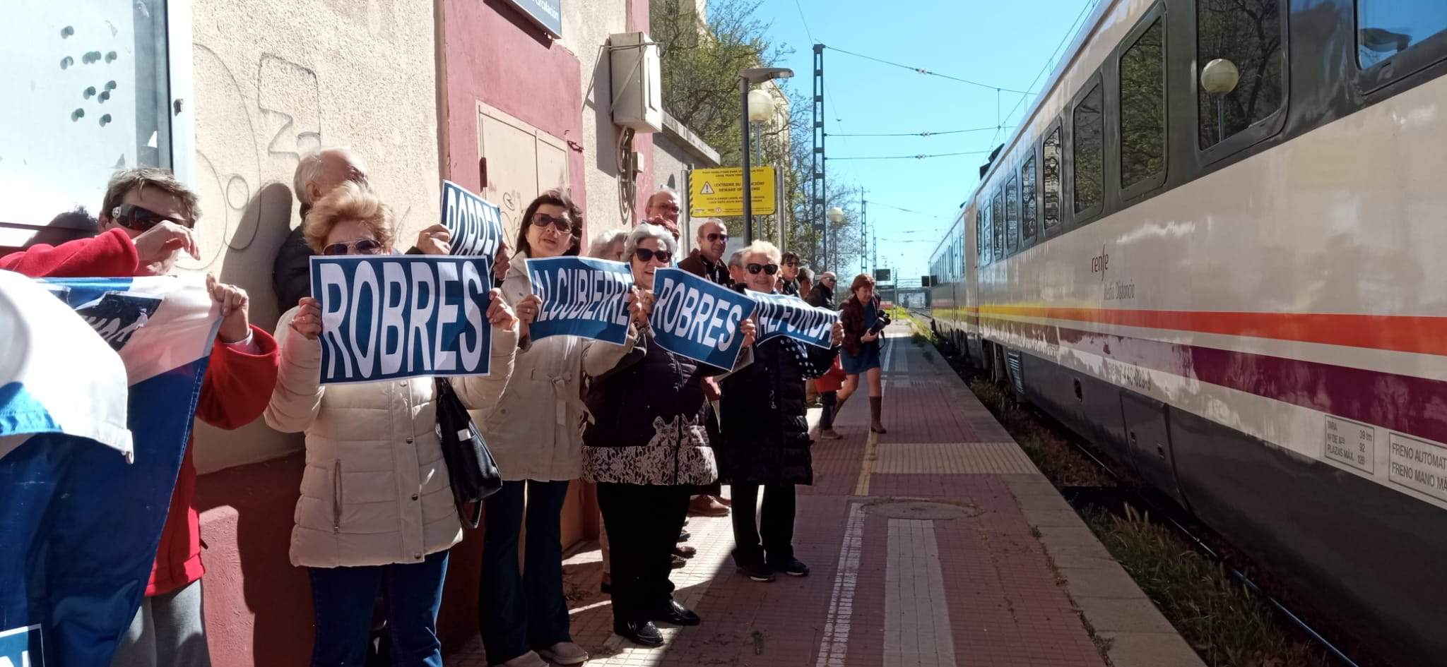 Concentración de Monegros no Pierdas Tu Tren en Grañén