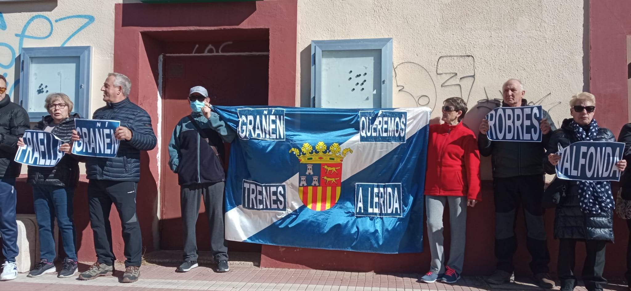 Concentración de Monegros no Pierdas Tu Tren en Grañén