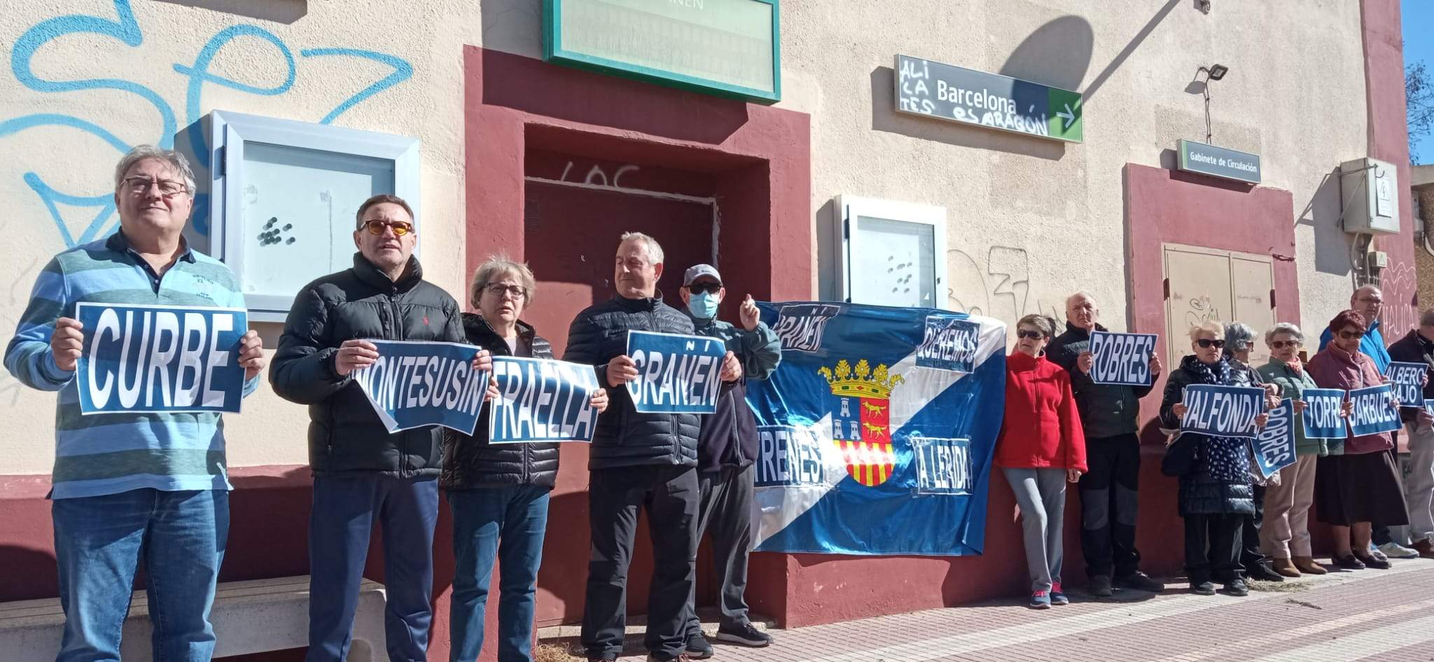 Concentración de Monegros no Pierdas Tu Tren en Grañén