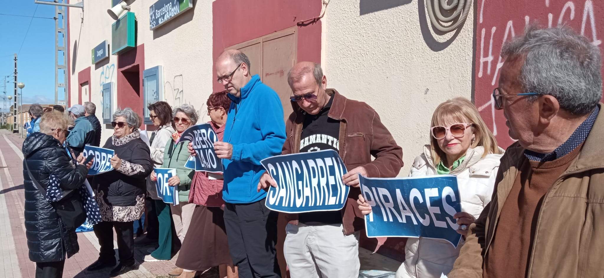 Concentración de Monegros no Pierdas Tu Tren en Grañén