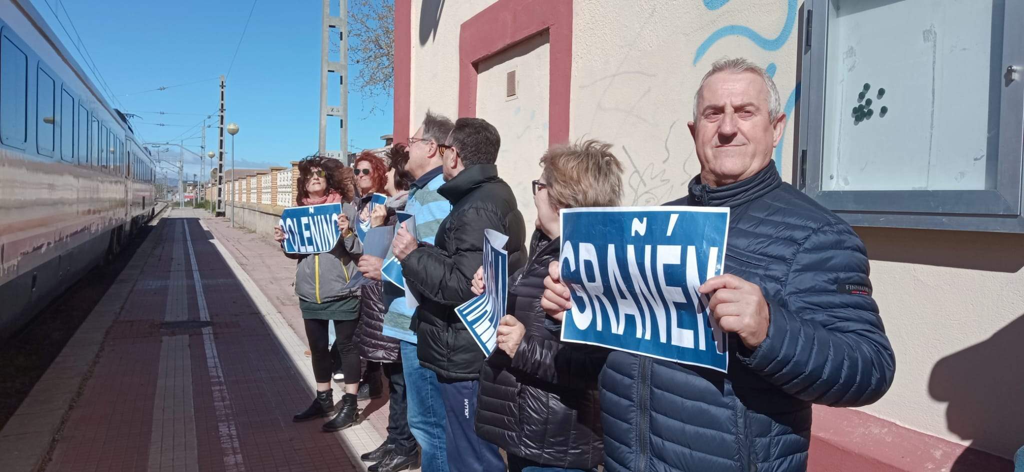 Concentración de Monegros no Pierdas Tu Tren en Grañén