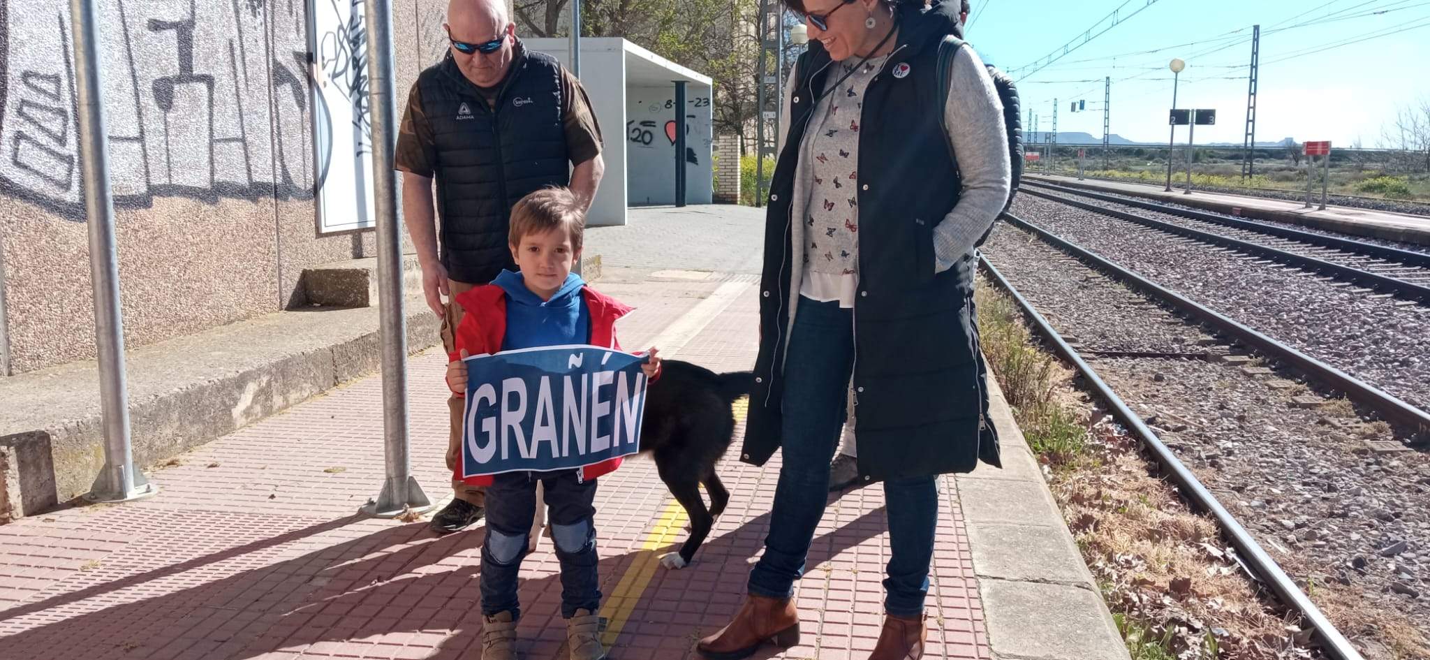 Concentración de Monegros no Pierdas Tu Tren en Grañén