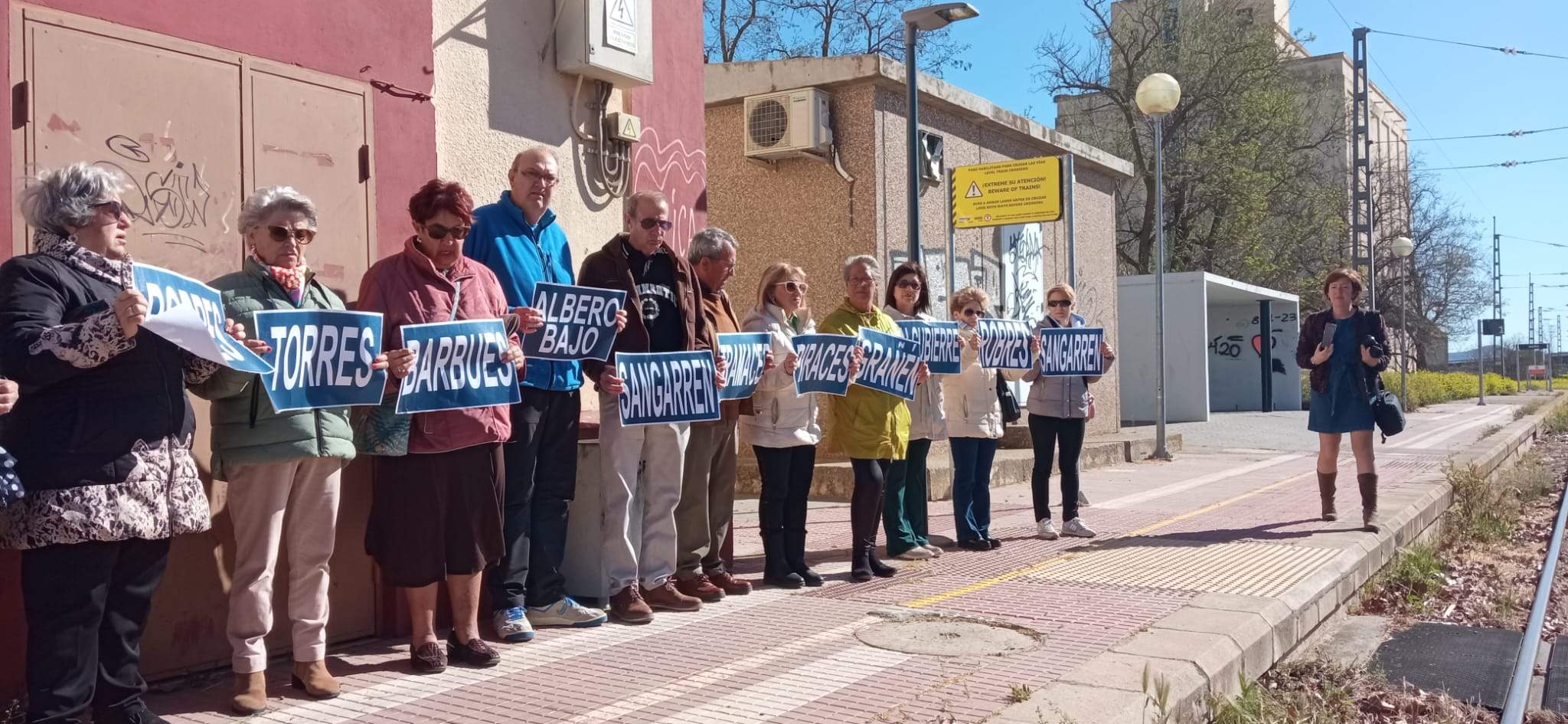 Concentración de Monegros no Pierdas Tu Tren en Grañén