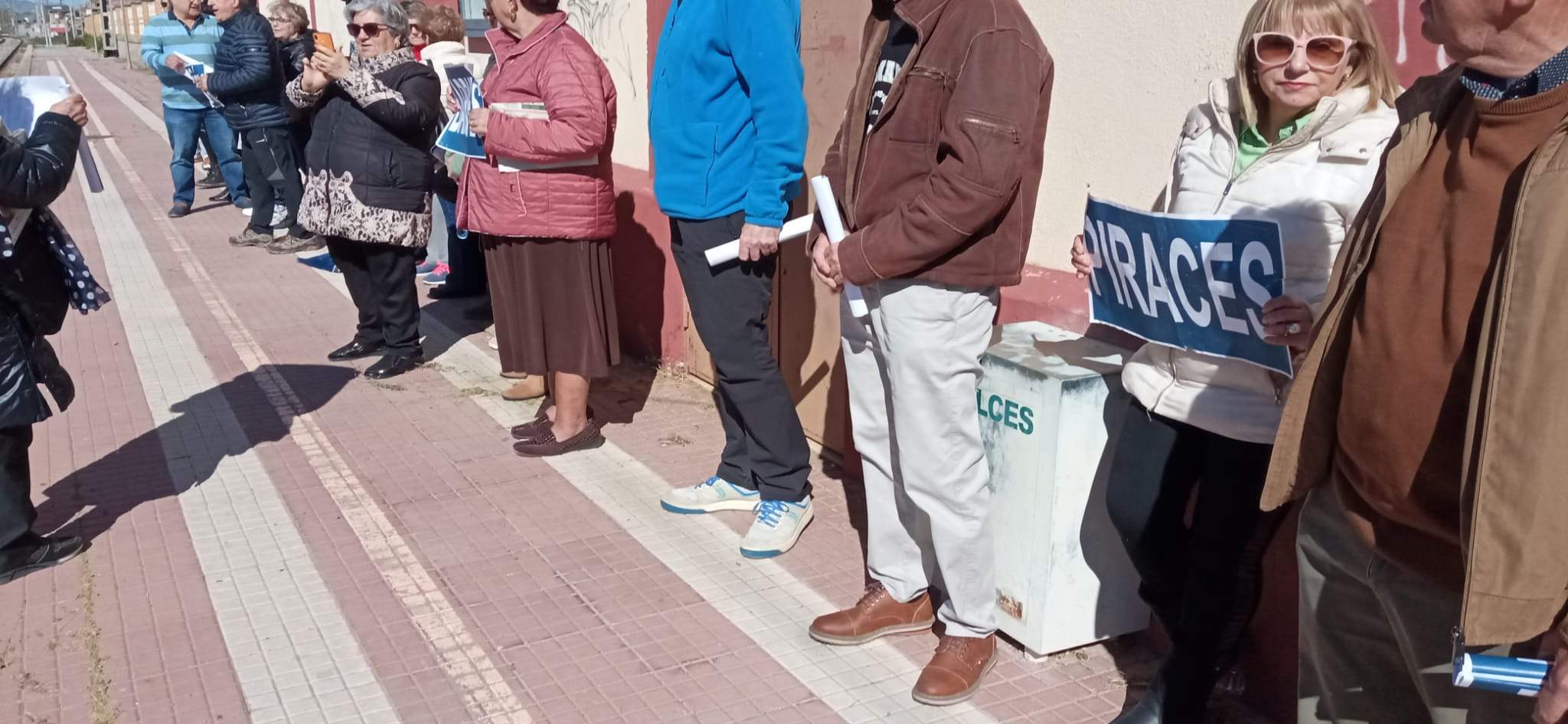 Concentración de Monegros no Pierdas Tu Tren en Grañén