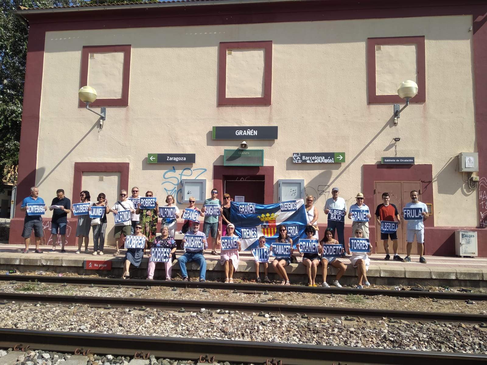 Última concentración de Monegros No Pierdas Tu Tren