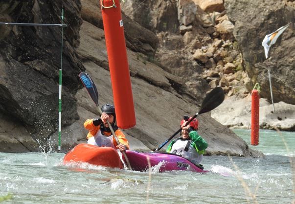 Imagen de la competición celebrada en aguas del Gállego.
