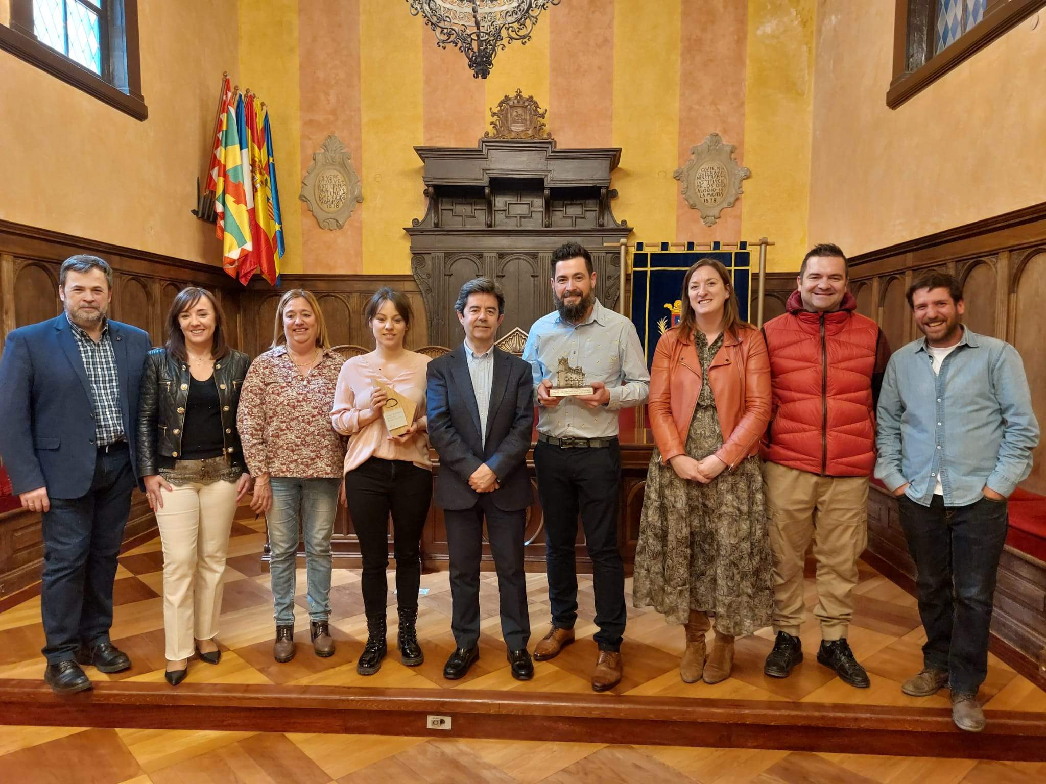 Recepción institucional Raúl Bernal en el Ayuntamiento de Huesca.