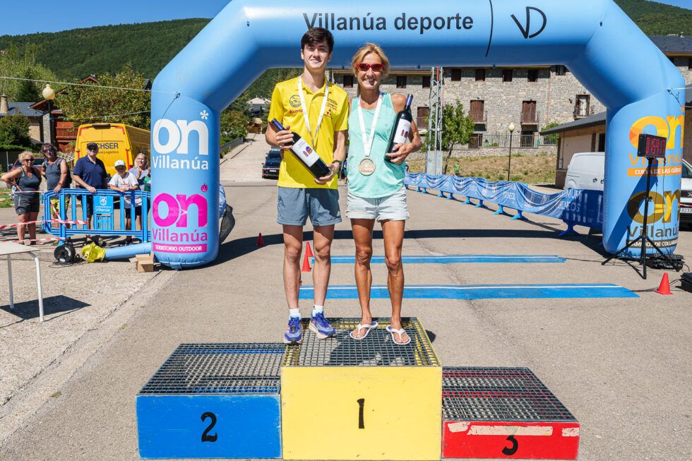 Sergio del Barrio y Ana Casares, en lo alto del podio. 