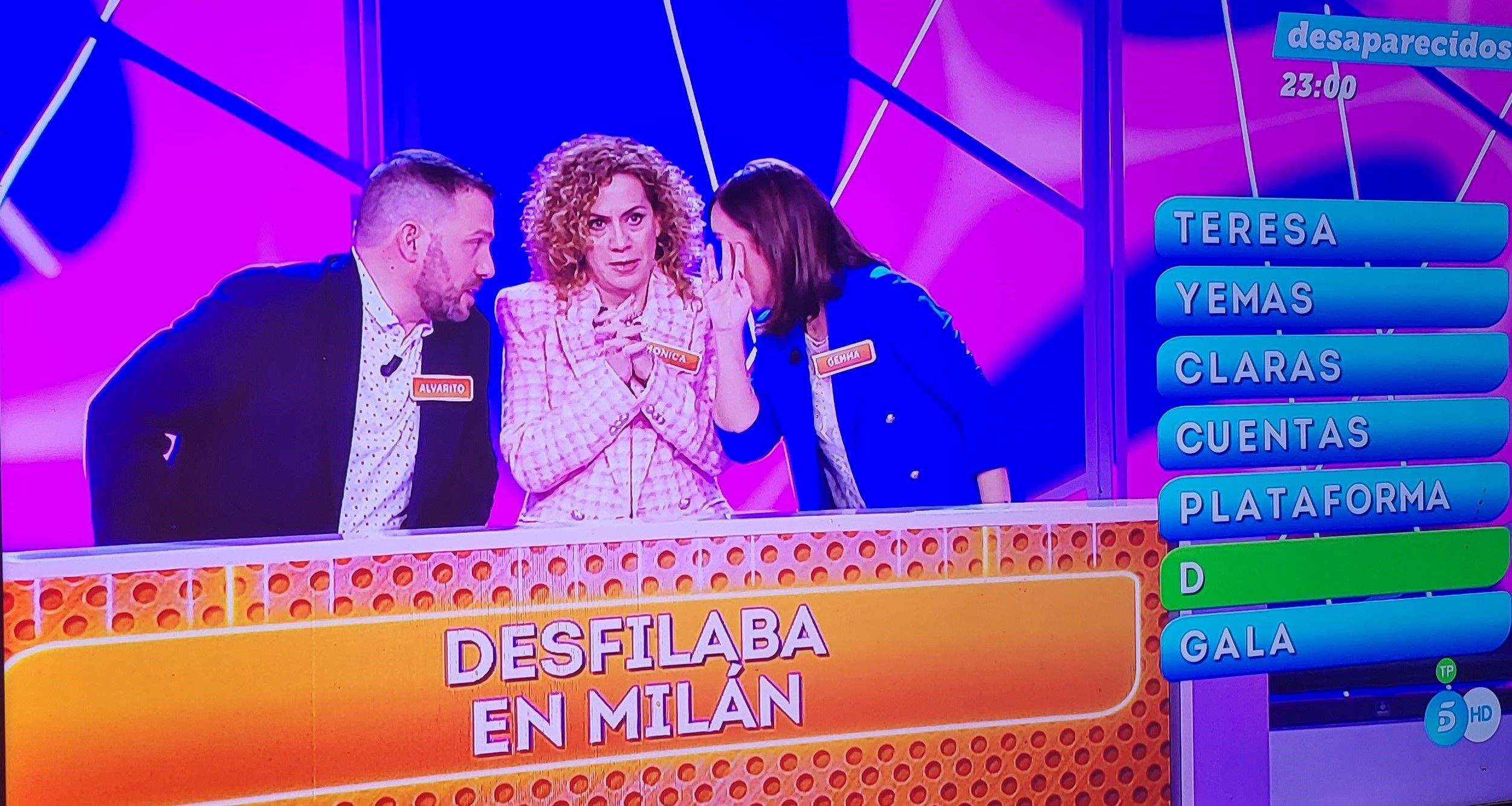 Concurso Reacciones en cadena, con Gemma, Álvaro y Mónica
