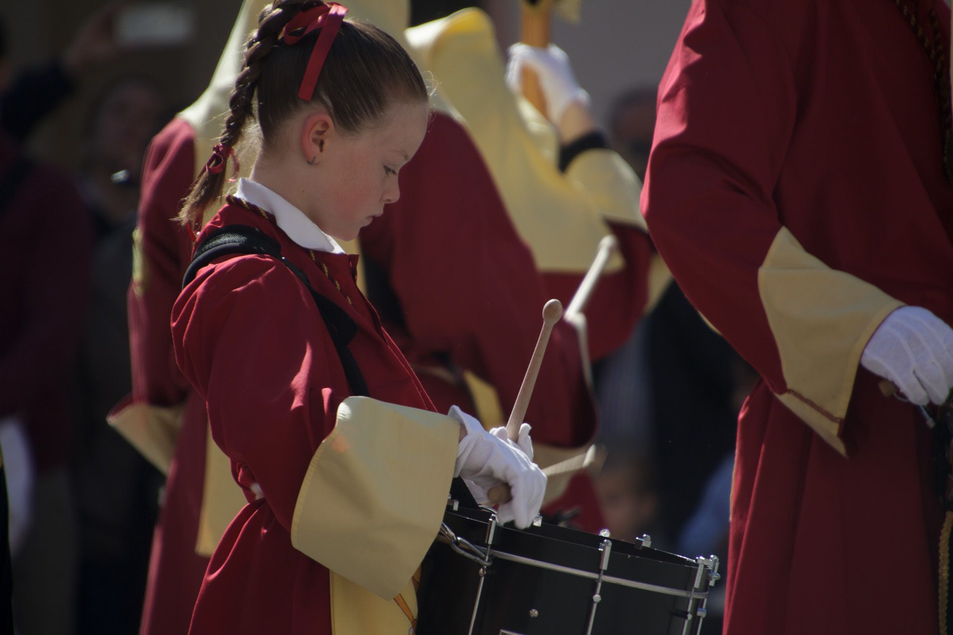 Concentración de Bandas y Tambores. Foto Amagoia La Cruz