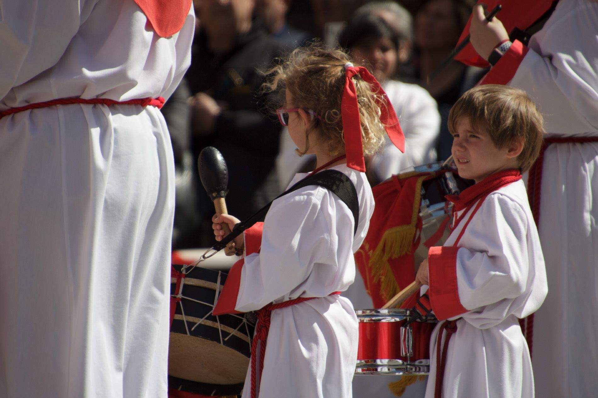 Concentración de Bandas y Tambores. Foto Amagoia La Cruz