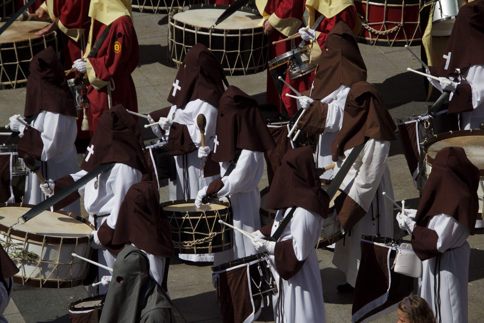 Concentración de Bandas y Tambores. Foto Amagoia La Cruz