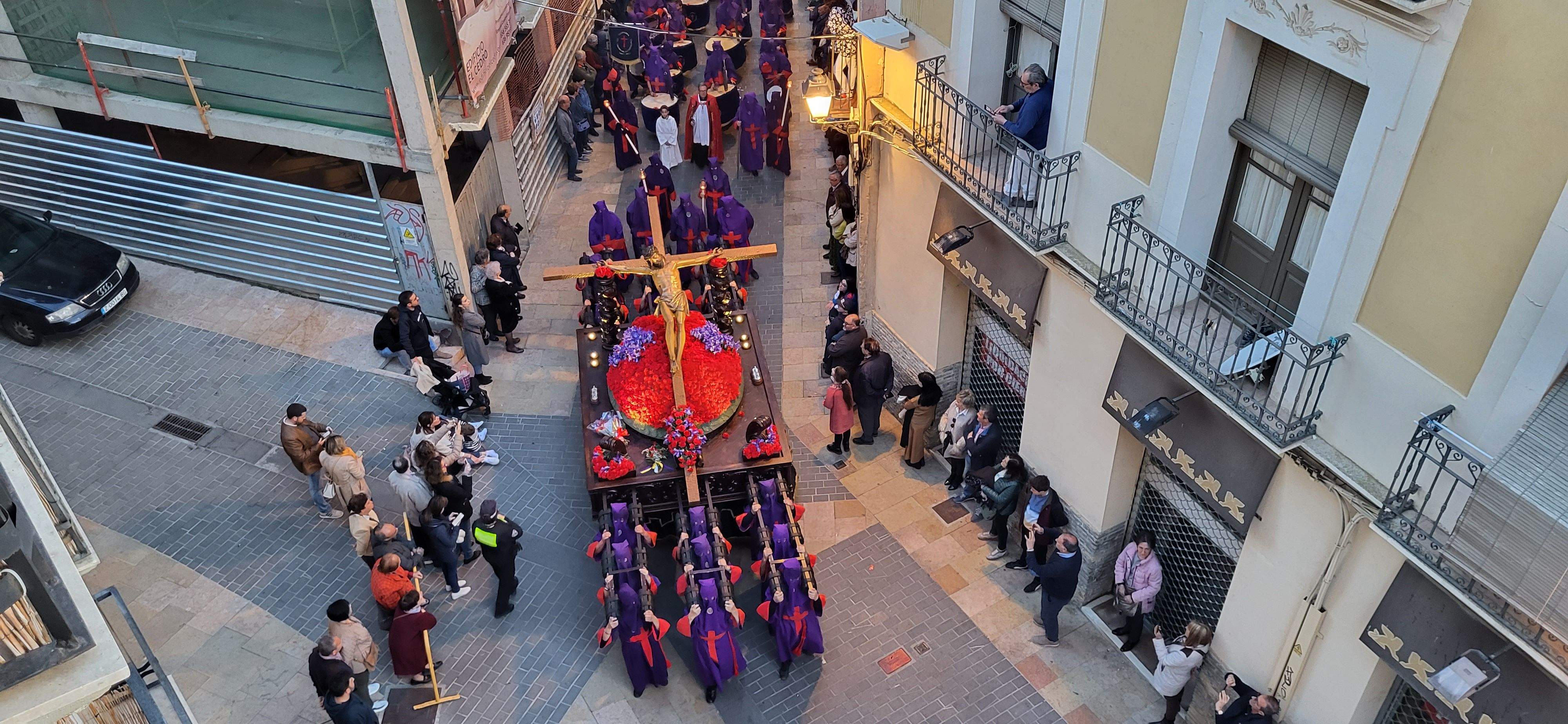 Procesión del Santo Entierro en Huesca, Viernes Santo. Foto: Mercedes Manterola