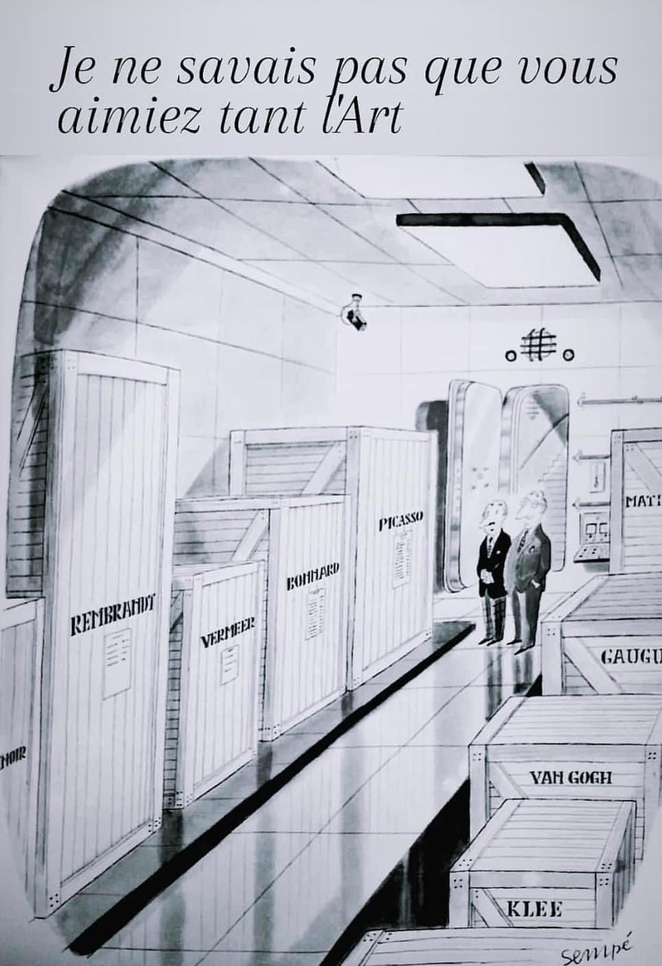 Viñeta de Jean-Jacques Sempé en la página de Pepe Cerdá. La importancia del valor y el precio de las cosas