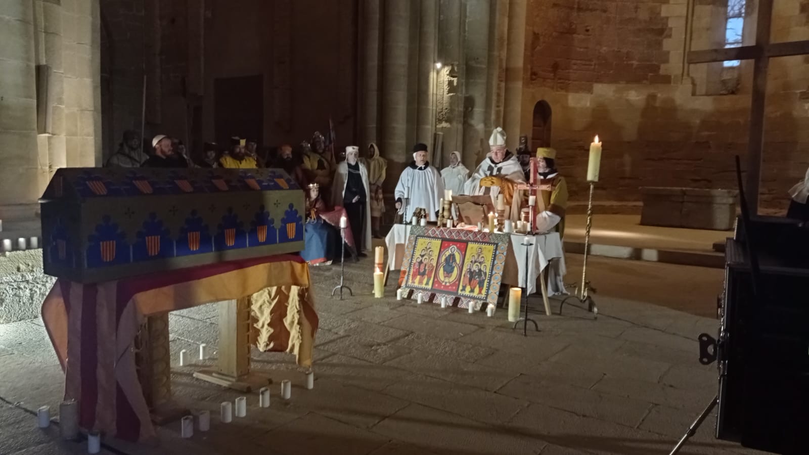 Reconstrucción histórica de las exequias de Pedro II de Aragón en Sijena