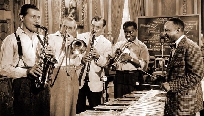 Charlie Barnet, Tommy Dorsey, Benny Goodman, Louis Armstrong y Lionel Hampton. Charlie Barnet, Tommy Dorsey, Benny Goodman, Louis Armstrong y Lionel Hampton.