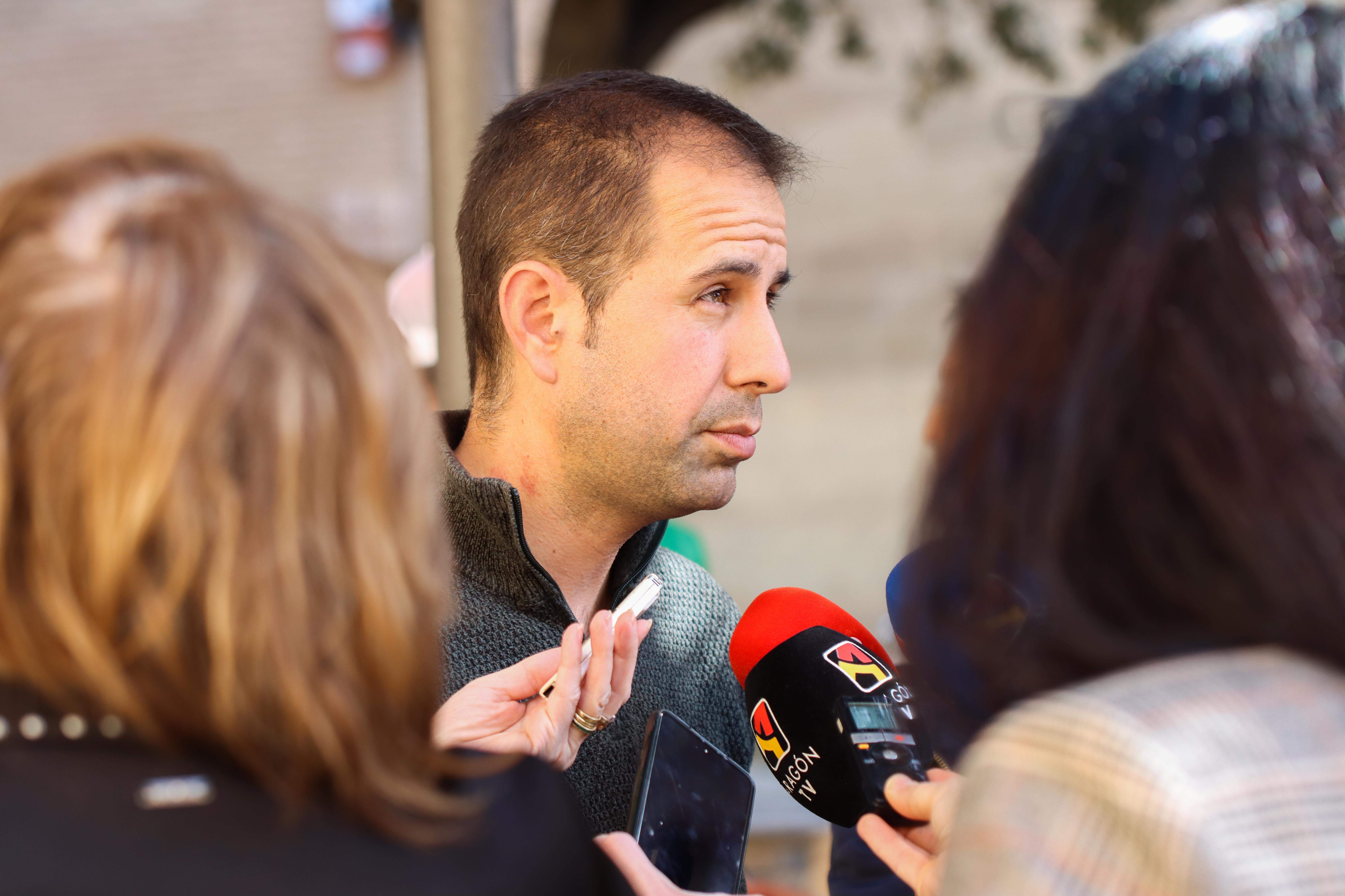 Manifestación de trabajadores municipales de Huesca. FOTO: David Martínez