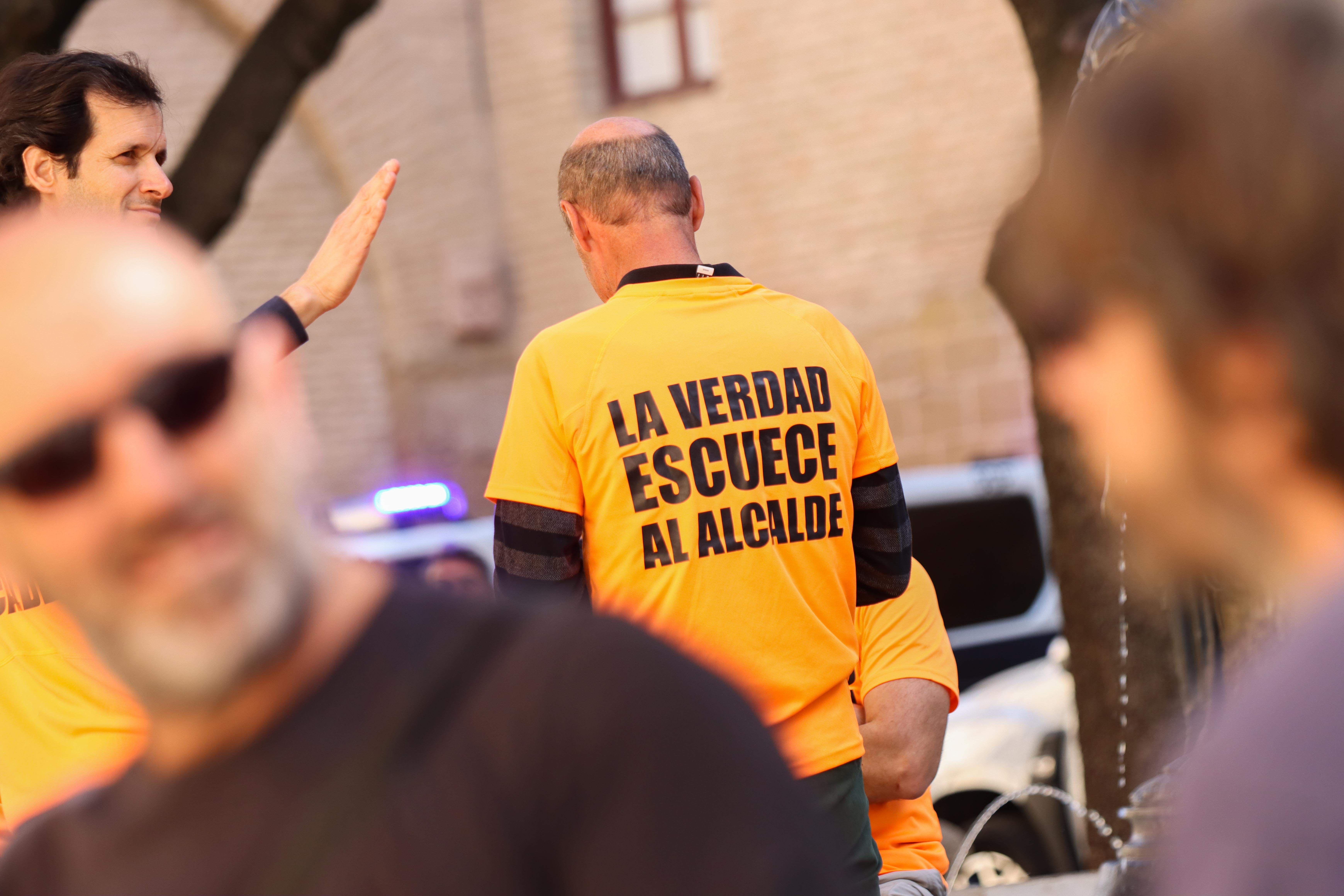 Manifestación de trabajadores municipales de Huesca. FOTO: David Martínez