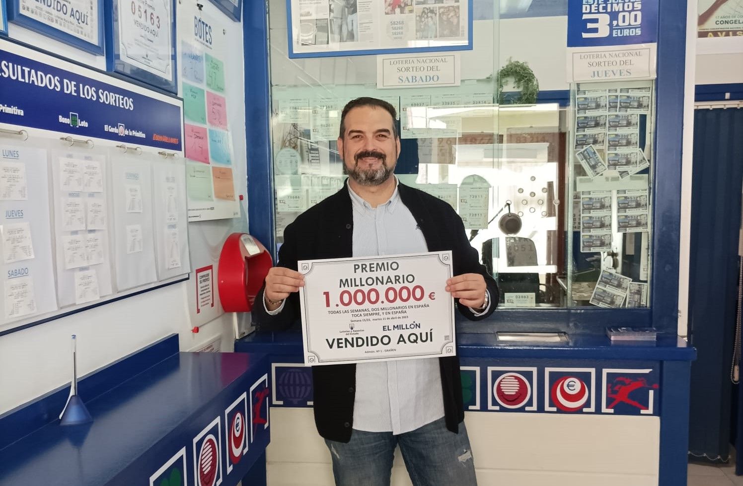 La fortuna sigue aferrada a Gañén, que reparte un premio de un millón de euros