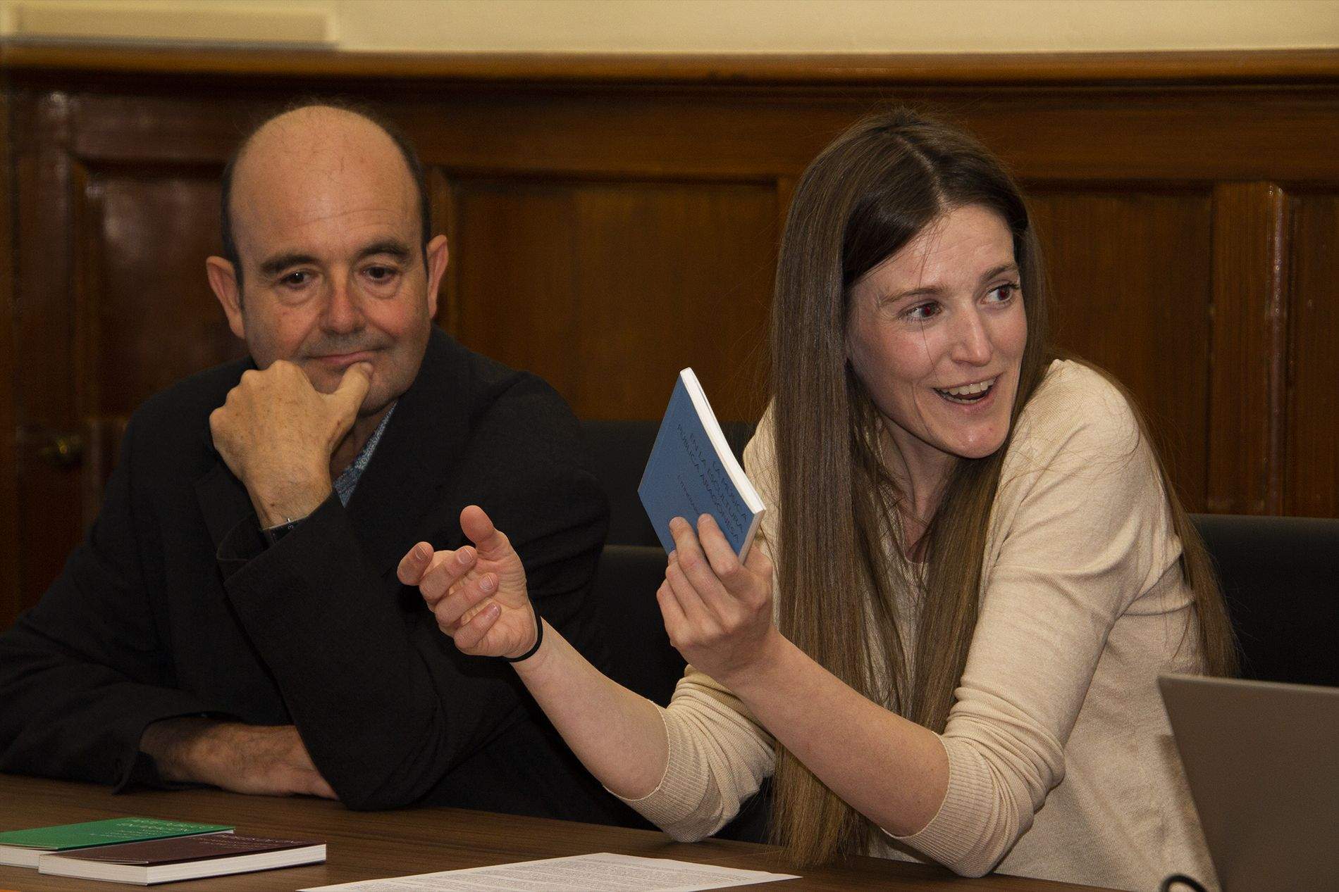 Jesús Pedro Lorente e Iris Campos. Foto Amagoia La Cruz
