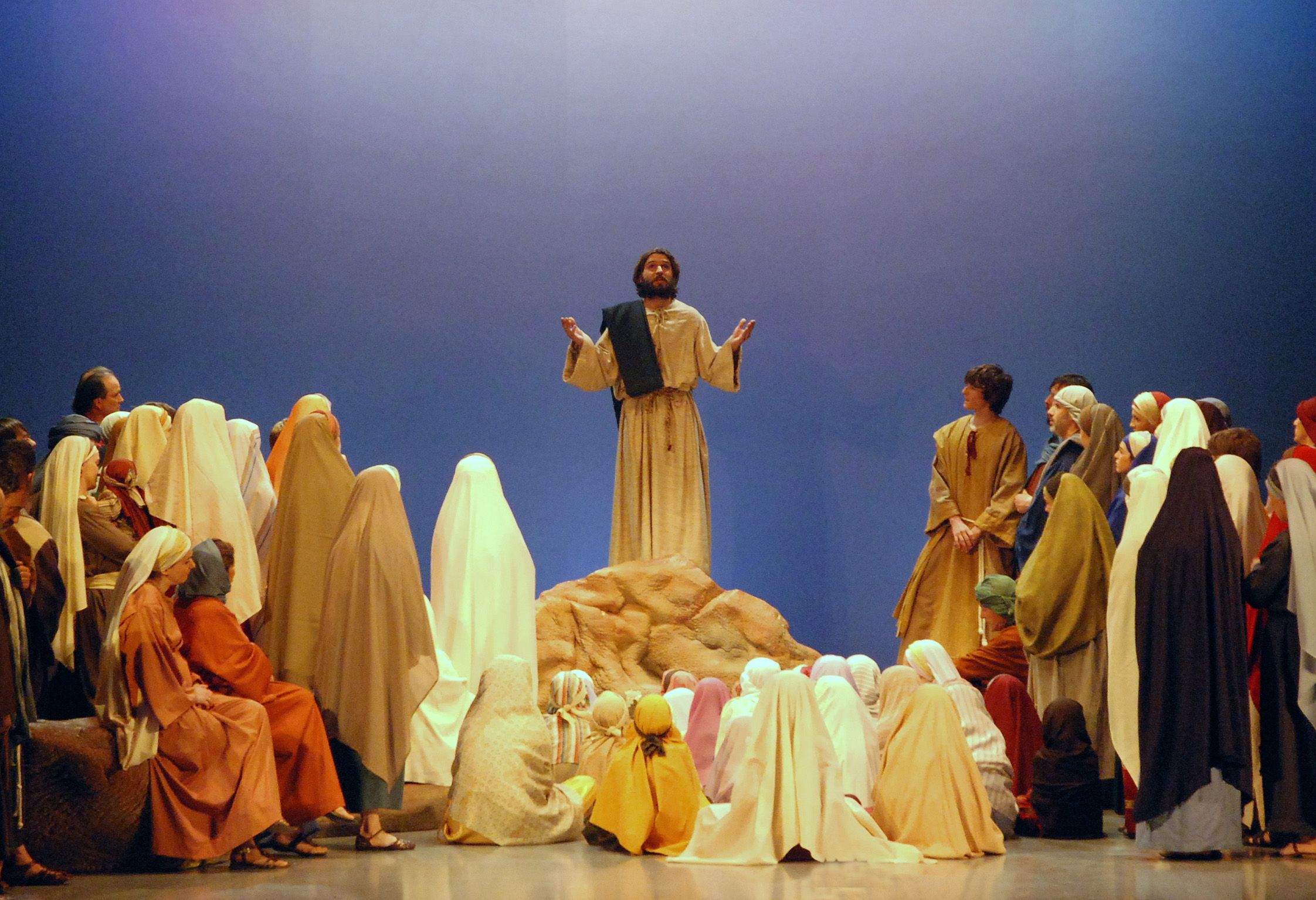 Interpretación de La Pasión en Salesianos. Foto Carlos Jalle