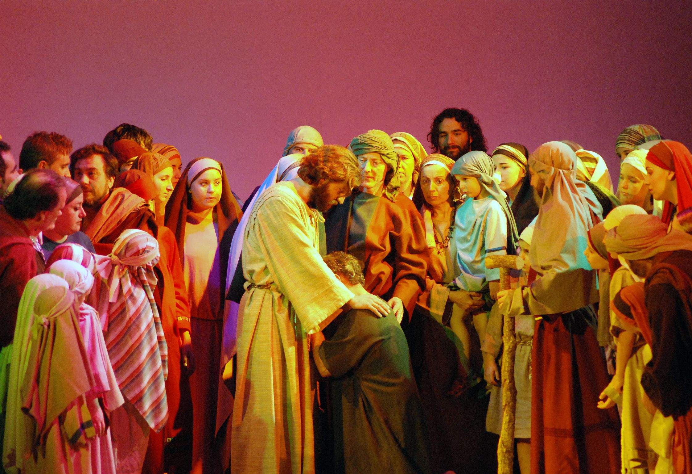 Interpretación de La Pasión en Salesianos. Foto Carlos Jalle